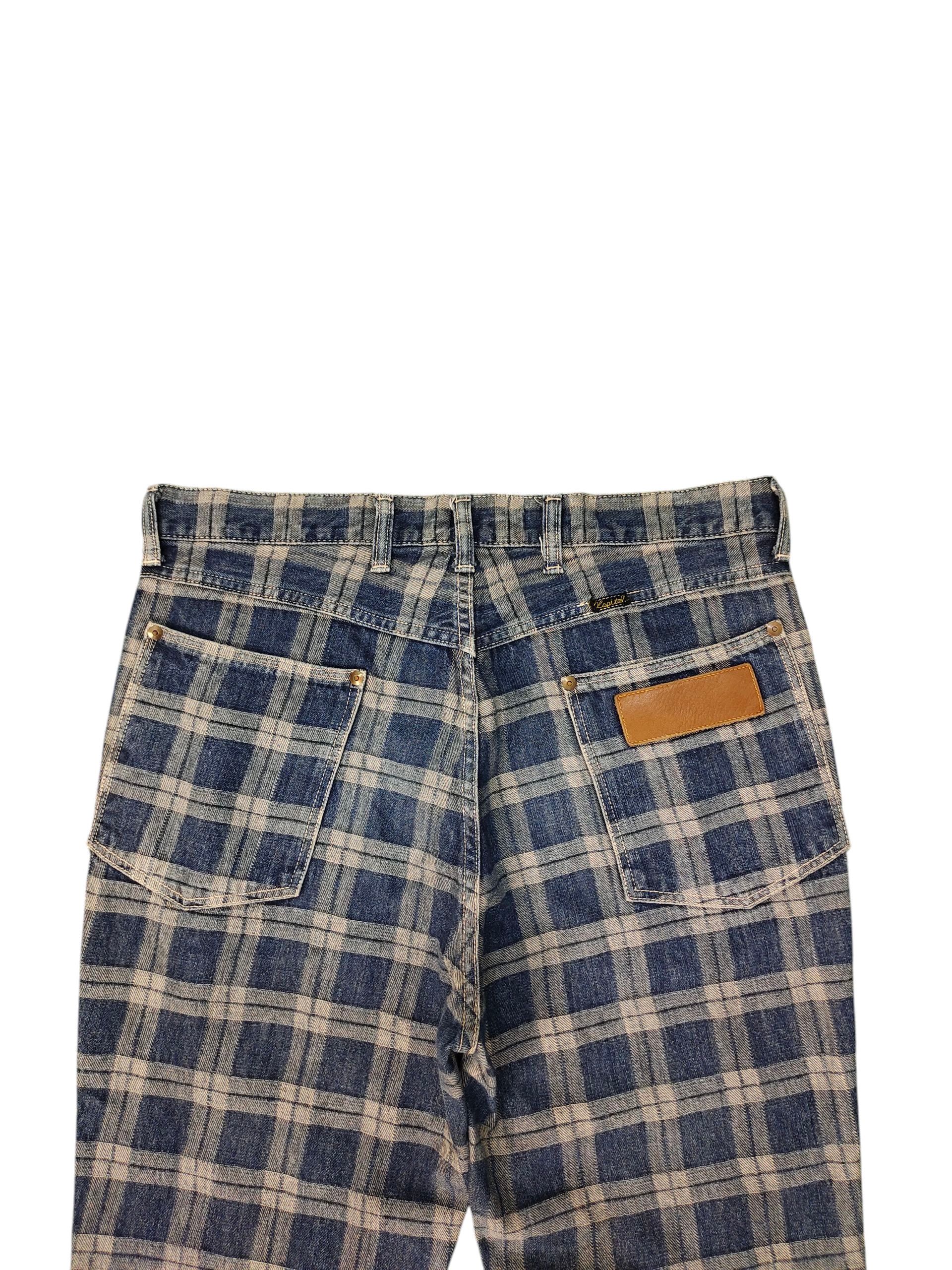 Kapital Vintage Kapital Japan Checkered Cropped Denim Jeans Size US 33 - 9 Thumbnail