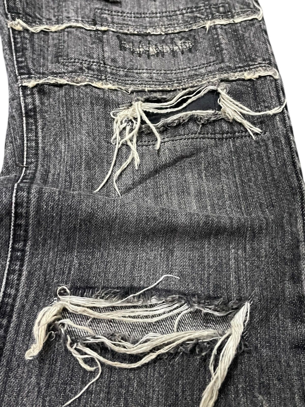 GOSTAR DE FUGA × Japanese Brand × Shellac Rupert Japan Distressed Layered Leather Pocket Flare Jeans Size US 32 / EU 48 - 7 Thumbnail