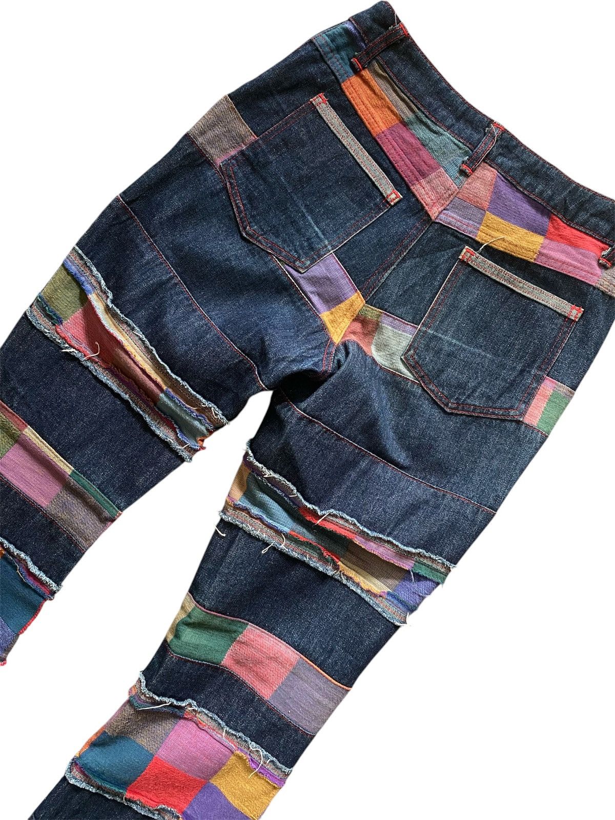 Hysteric Glamour × If Six Was Nine × Japanese Brand Rare Japan Denim Flared Bush Pant Distressed Patchwork Size US 30 / EU 46 - 5 Thumbnail