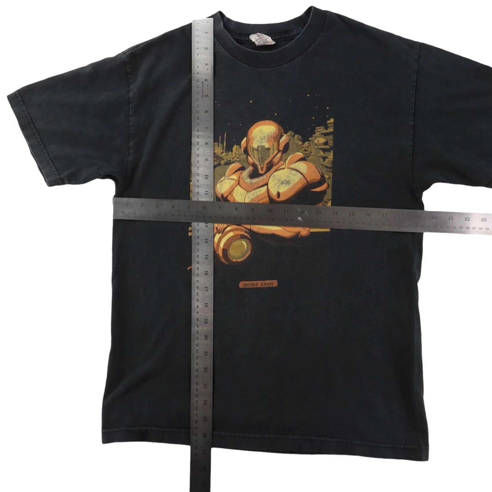 Nintendo Metroid Nintendo Mens T Shirt MONA ARAN BLACK Vintage RARE Medium ALSTYLE Apparel & Activewear Shirt Mens Black Video Game 90s Size US M / EU 48-50 / 2 - 3 Thumbnail