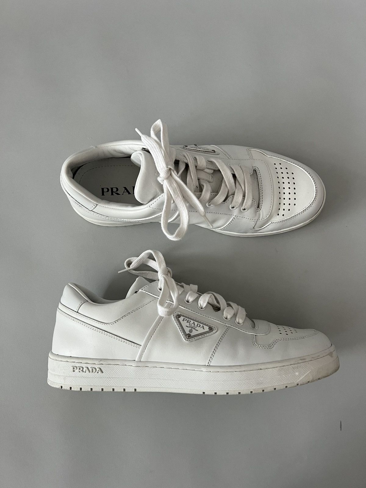 Prada Prada Downtown Leather Sneakers Size US 10 / EU 43 - 6 Thumbnail