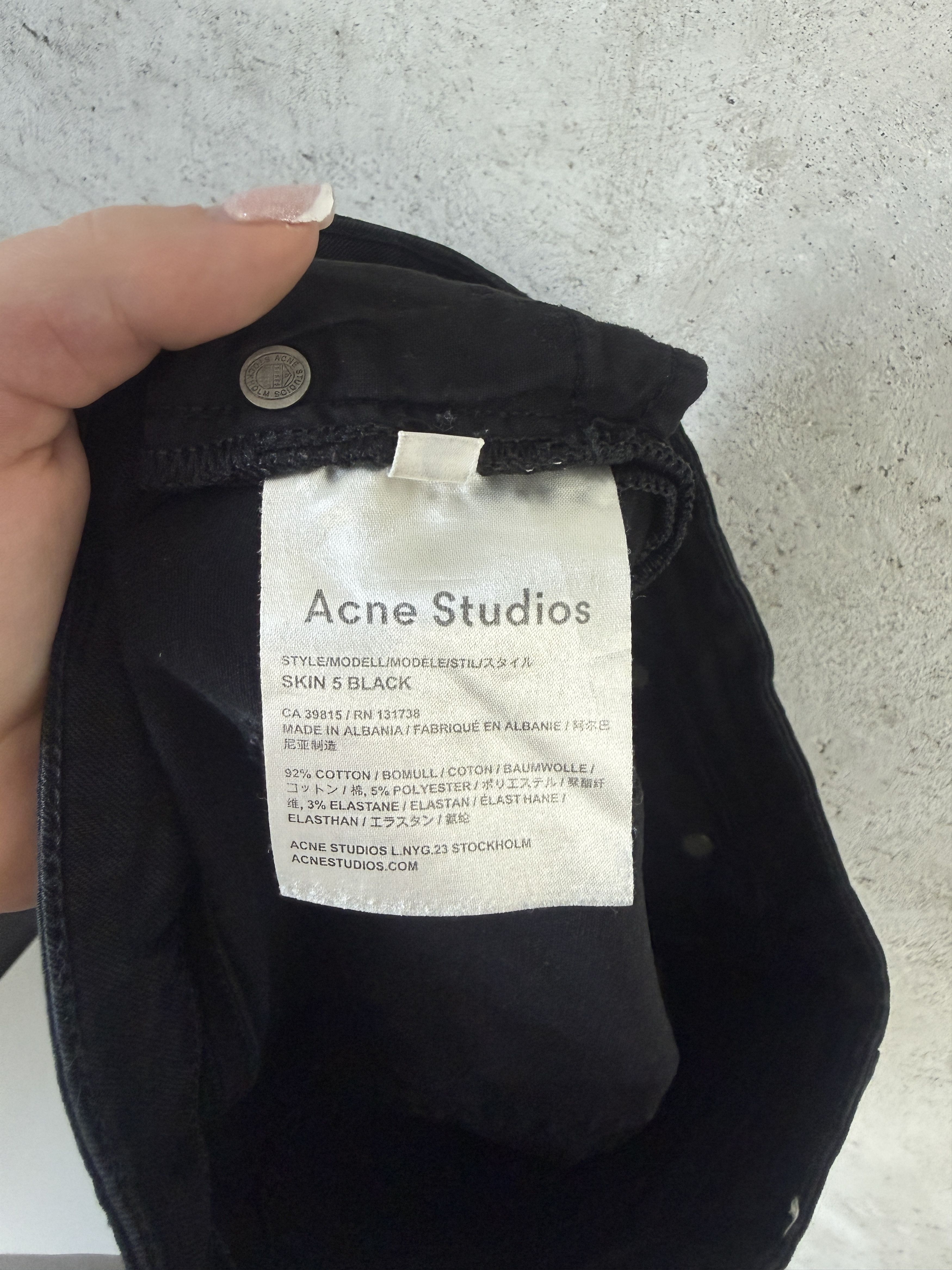 Acne Studios Acne Studios Skin 5 Black denim jeans pants Size 27" / US 4 / IT 40 - 5 Thumbnail