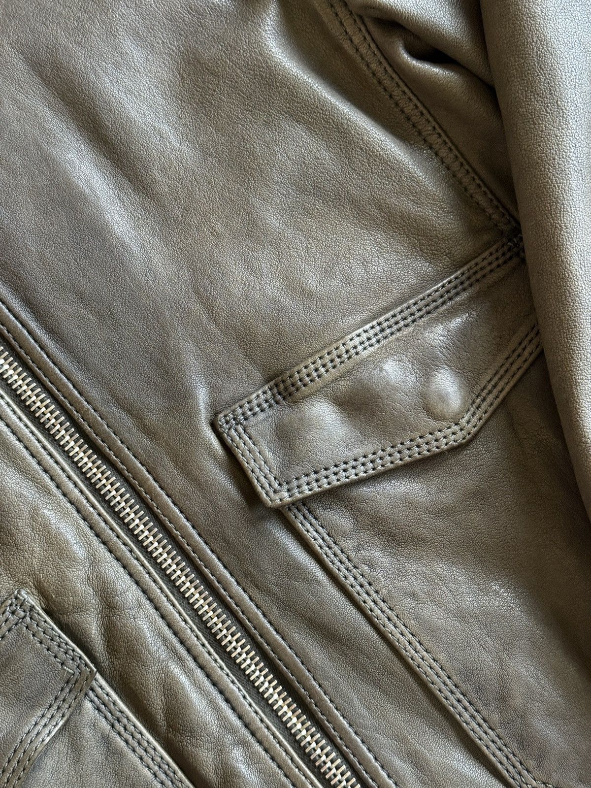 The Kooples Dark Olive Green Kooples Leather Jacket Size US S / EU 44-46 / 1 - 3 Thumbnail