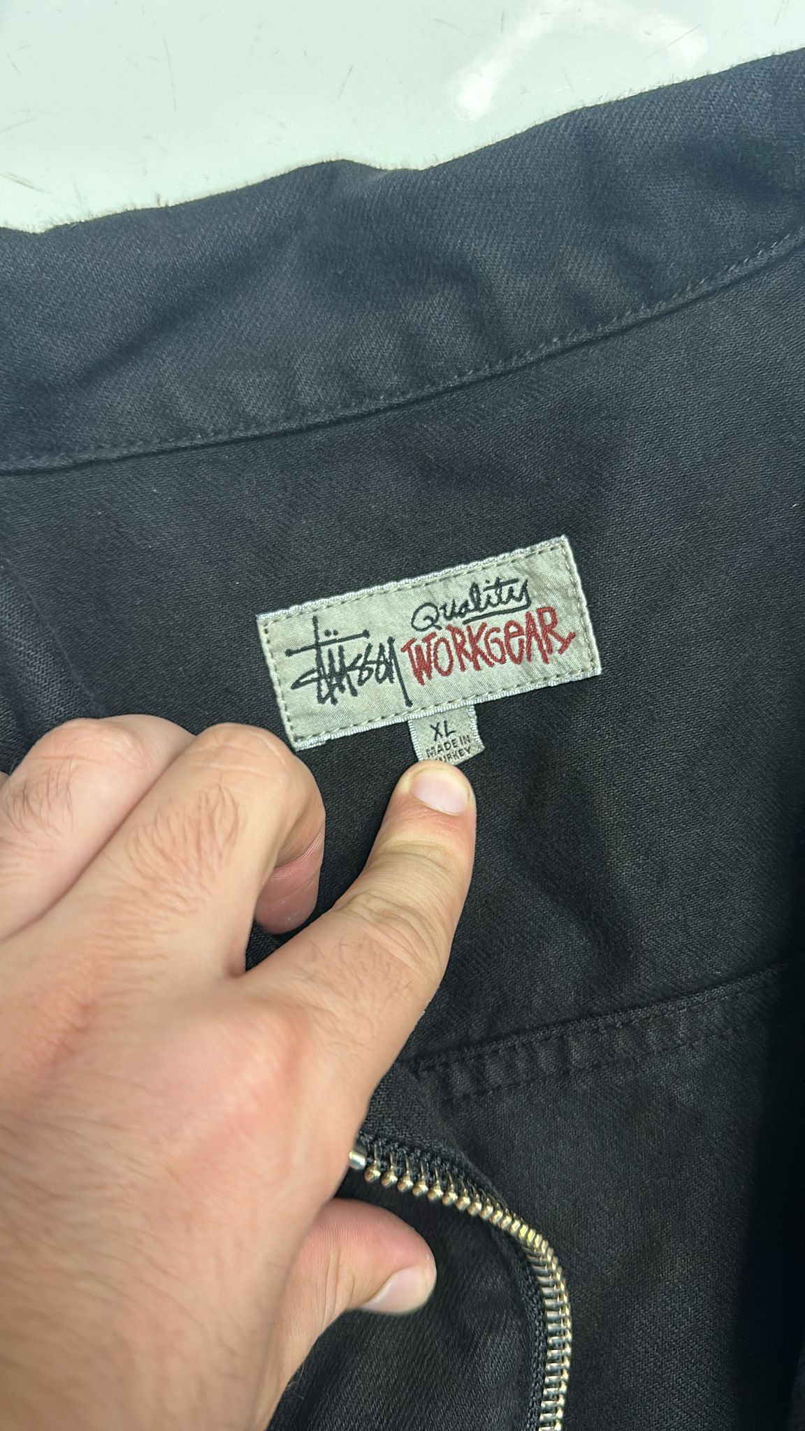 Stussy Stussy FA23 Zip Work Jacket Denim Black Size XLarge Size US XL / EU 56 / 4 - 4 Thumbnail