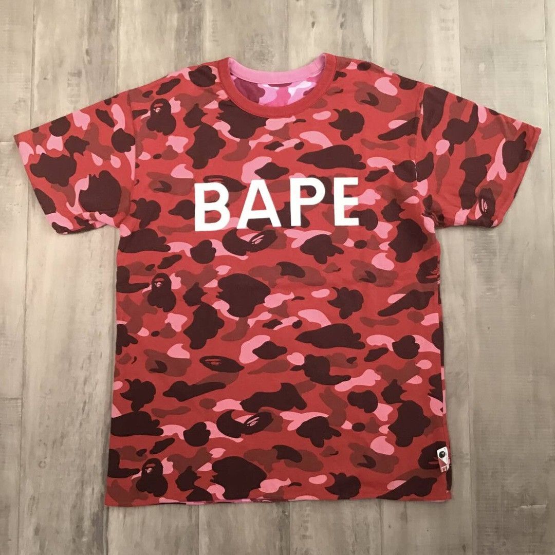 Bape 🔥Reversible🔥 BAPE Pink camo × pharrell camo T-shirt APE NIGO Size US L / EU 52-54 / 3 - 4 Thumbnail