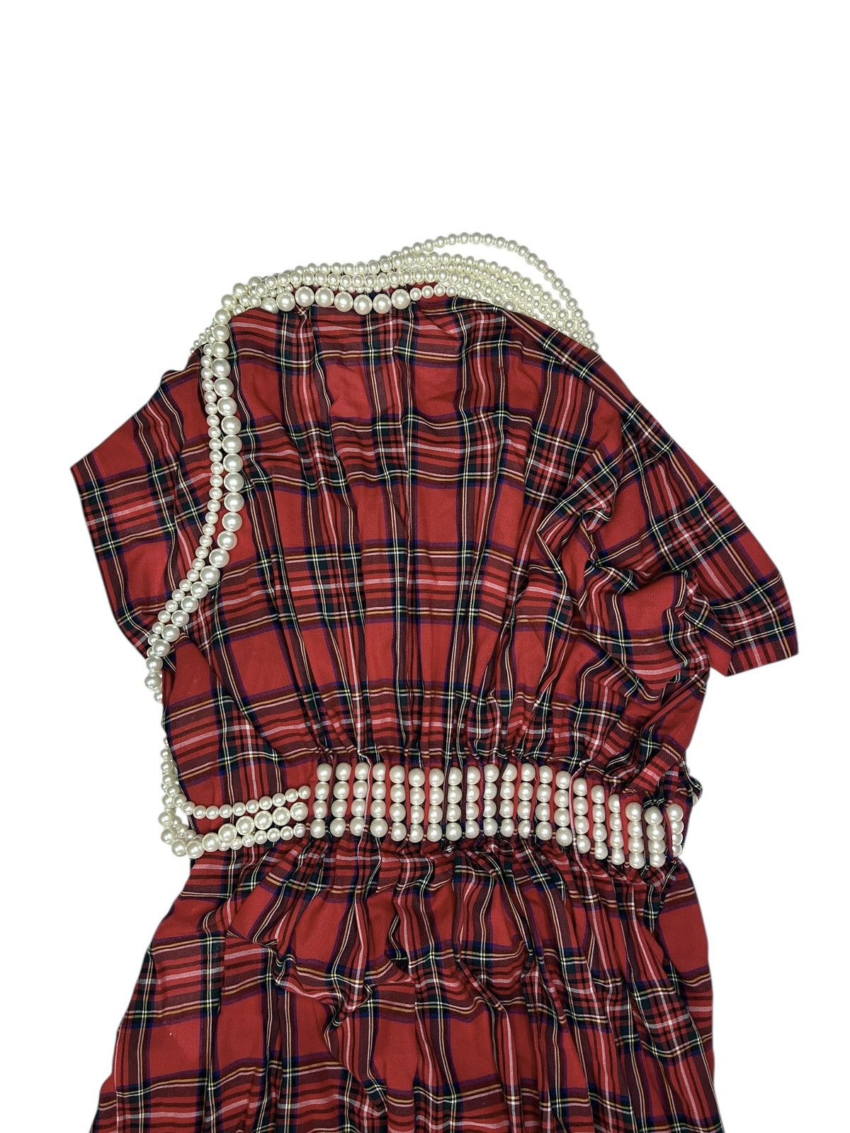 Junya Watanabe S/S 23 Pearl Embellished Tartan Dress Size M / US 6-8 / IT 42-44 - 9 Thumbnail