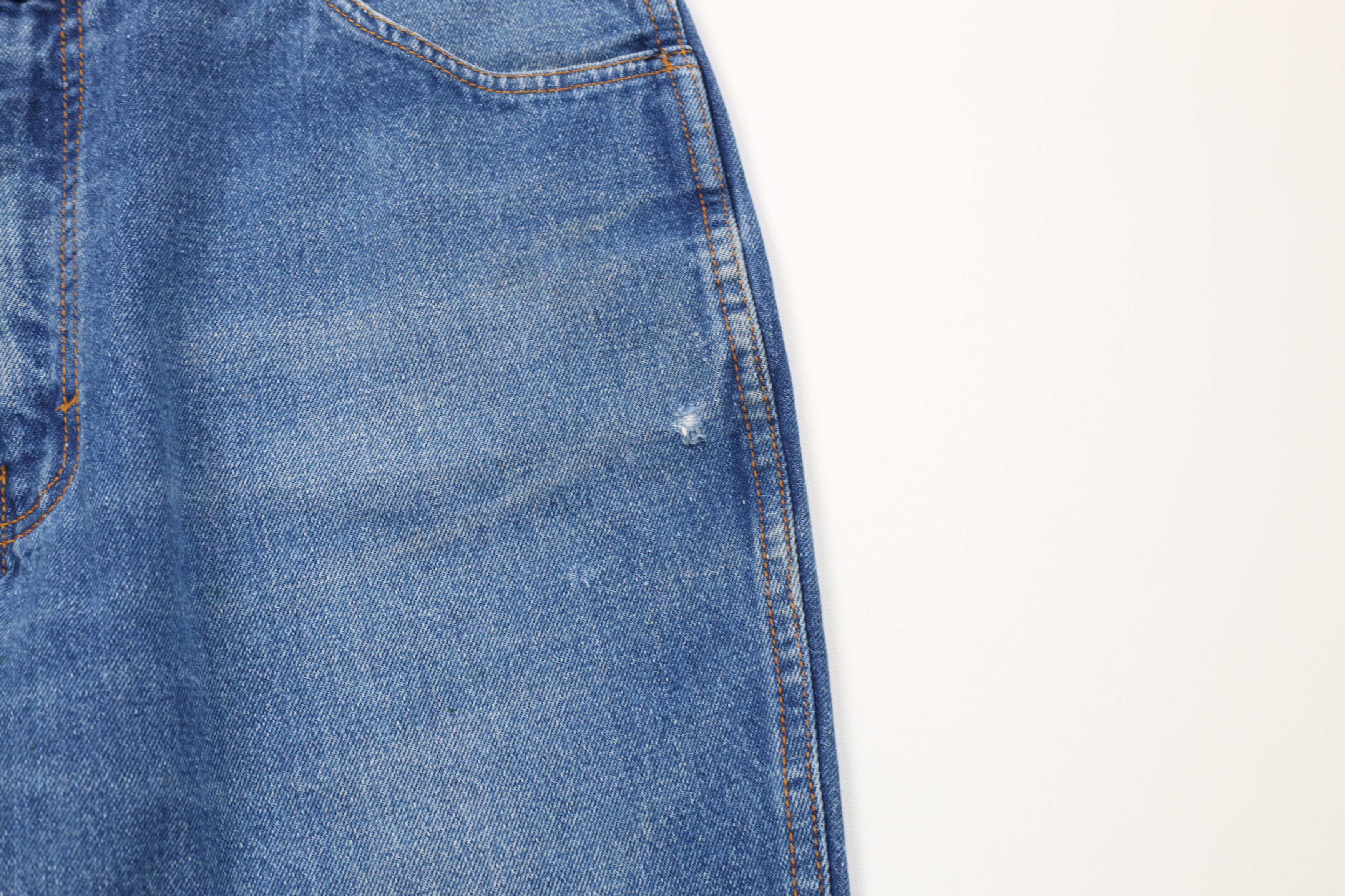 Vintage Vintage 90s Streetwear Flared Wide Leg Denim Jeans Blue Size US 34 / EU 50 - 9 Thumbnail