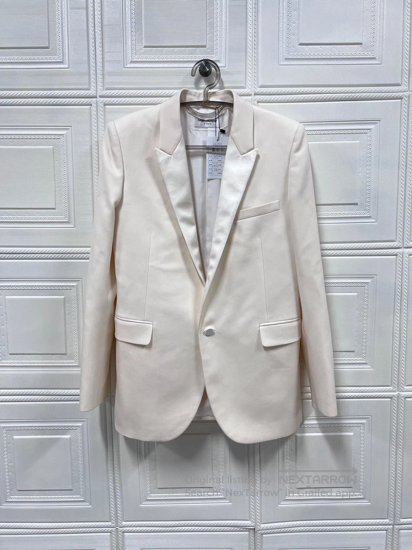 Saint Laurent Paris Saint Laurent Beige Single-Button Blazer. Size S / US 4 / IT 40 - 1 Thumbnail