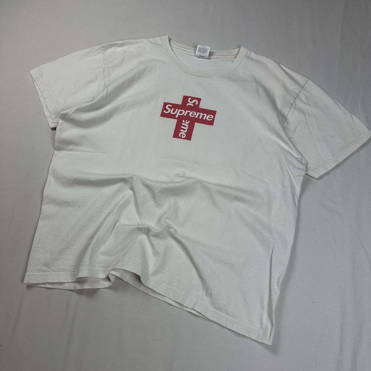 Supreme Supreme Cross Box Logo Tee Size US M / EU 48-50 / 2 - 2 Thumbnail