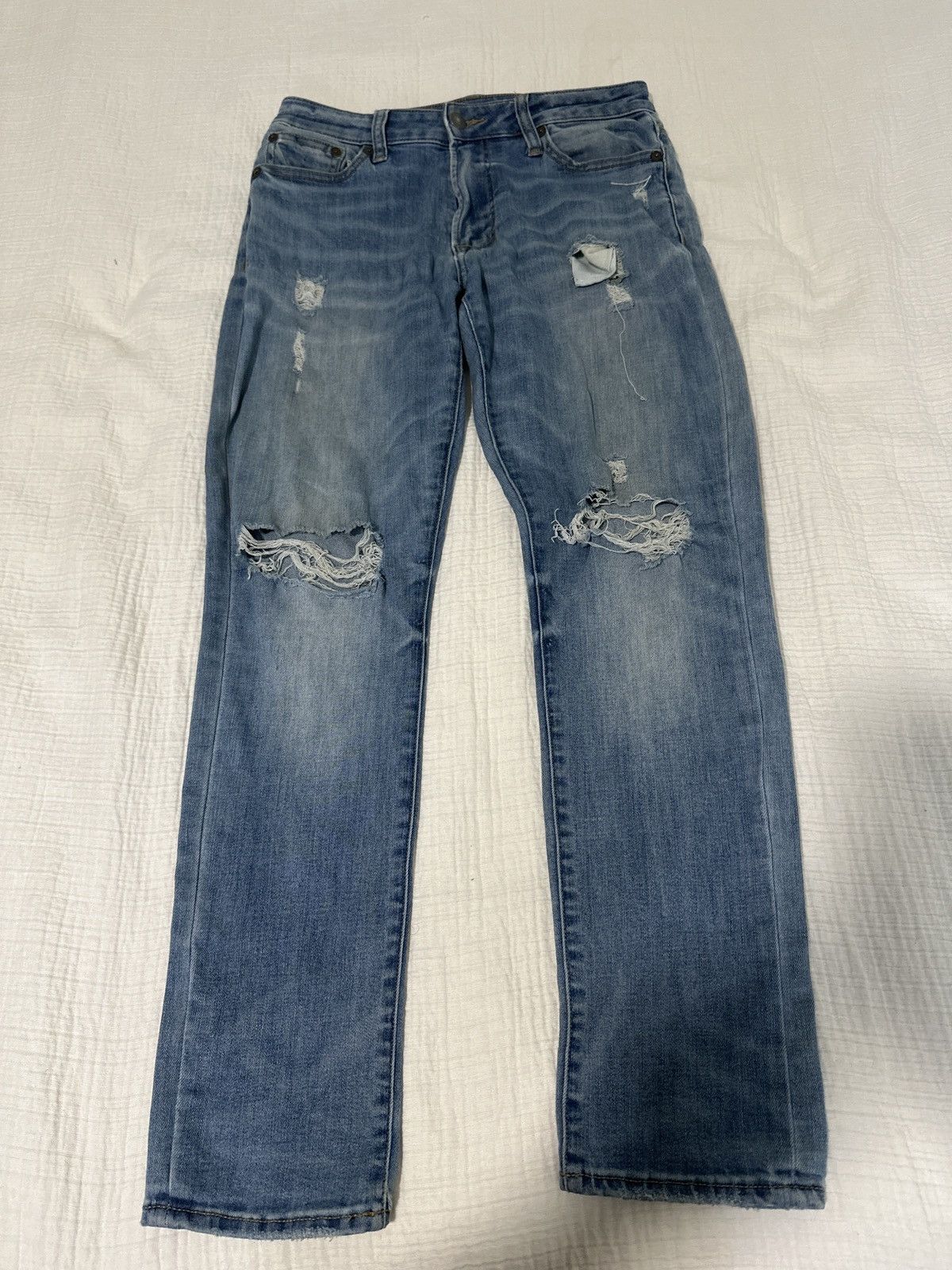 American Eagle Outfitters Distressed blue denim Size US 30 / EU 46 - 1 Thumbnail