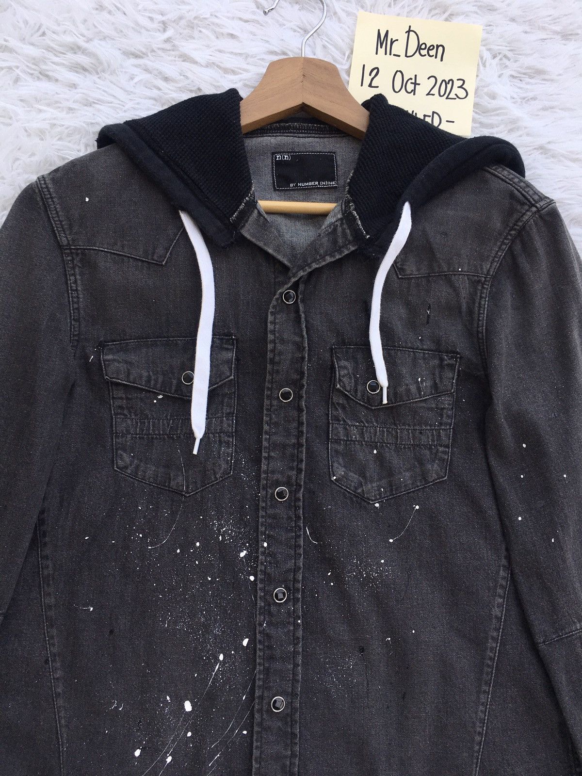 Number (N)ine Rare Vintage Number Nine Hooded Denim Jacket Size US M / EU 48-50 / 2 - 8 Thumbnail