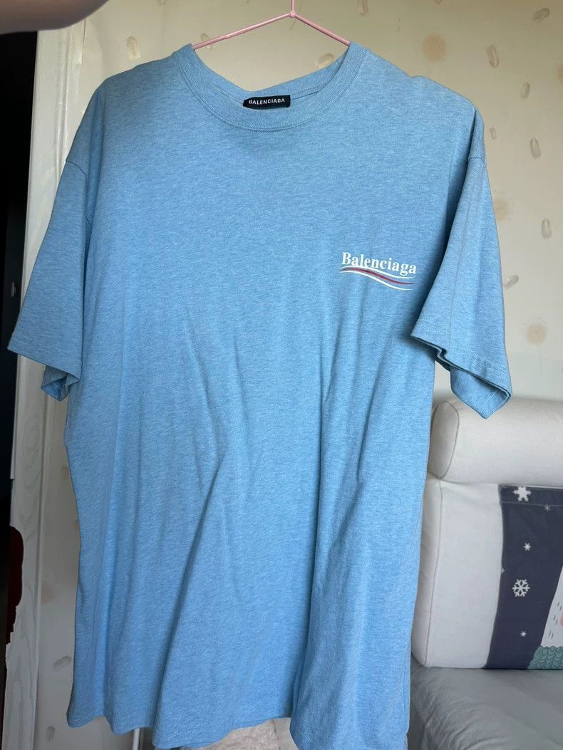 Balenciaga Balenciaga Coke Short Sleeve T-shirt Size XS Sky Blue Size US XS / EU 42 / 0 - 1 Thumbnail