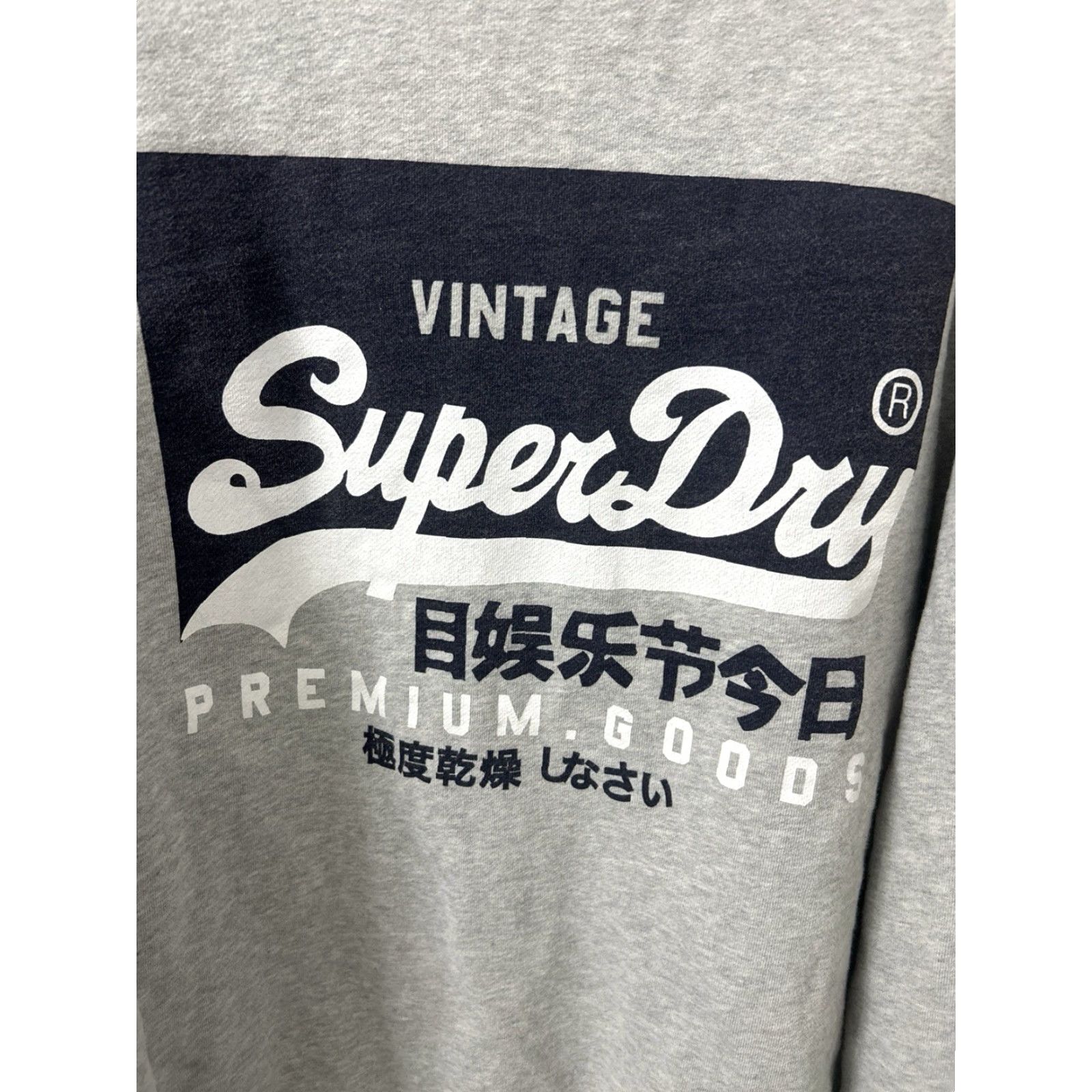 Superdry VINTAGE Superdry Sweatshirt Crewneck Mens XL Gray Logo Pullover L/S Graphic Print Knit Cotton (25” Length, 22” Pit to Pit) Size US XL / EU 56 / 4 - 4 Thumbnail