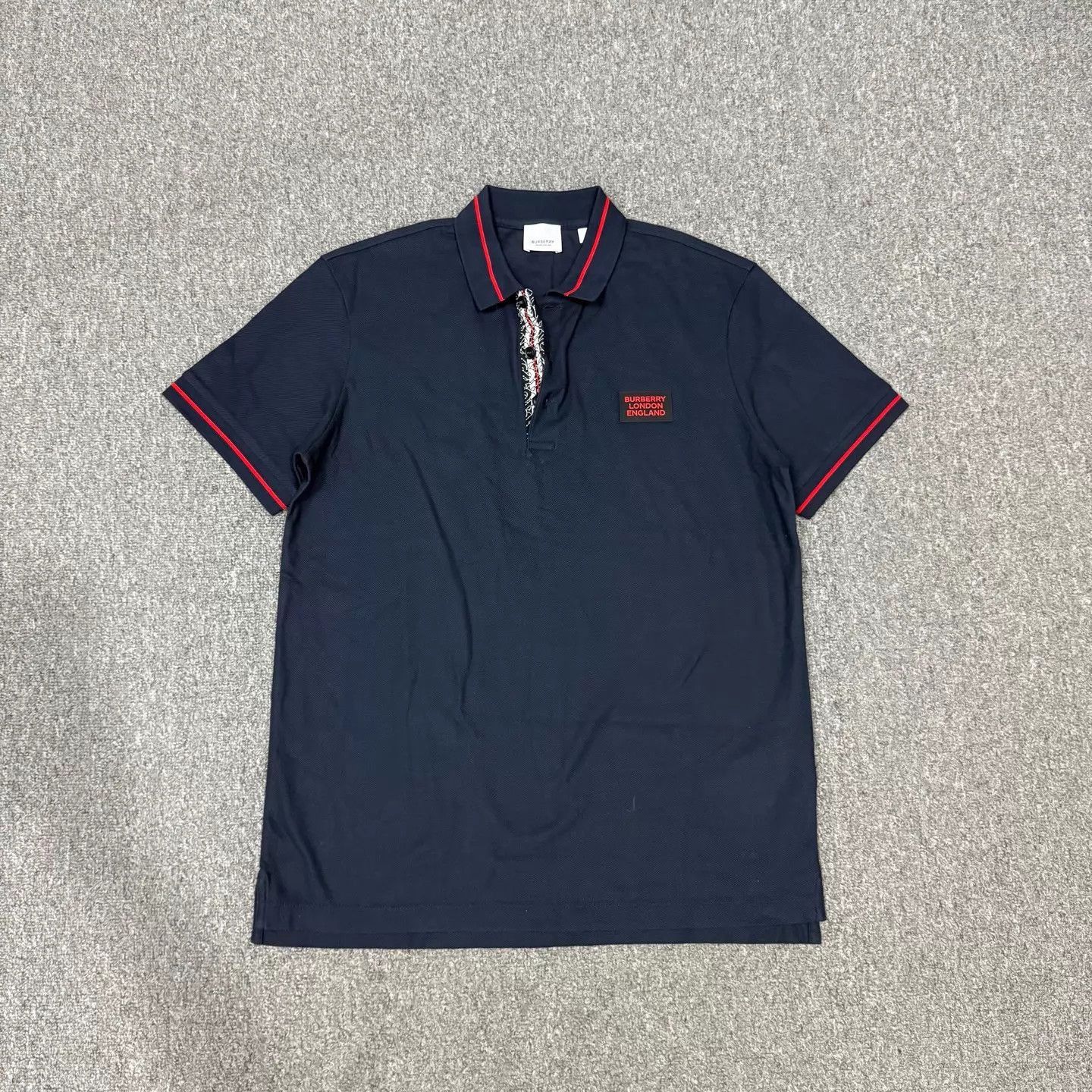 Burberry Blue Short Sleeve Polo Shirt Size US M / EU 48-50 / 2 - 1 Thumbnail