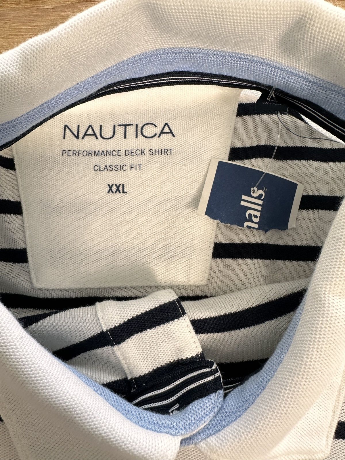 Nautica Nautica white and blue striped polo shirt Size US XXL / EU 58 / 5 - 3 Thumbnail