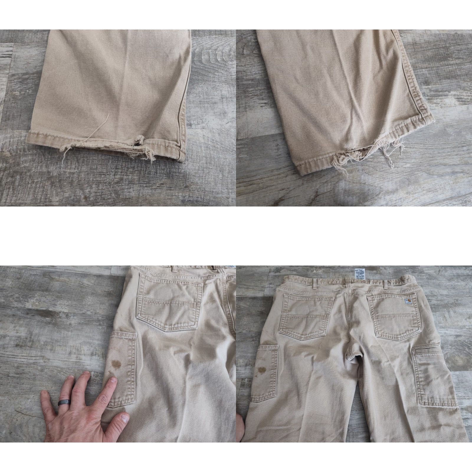 Carhartt Carhartt FR Relaxed Fit Canvas Carpenter Womens Pants Khaki Straight 18 Size 40" / US 18 - 11 Thumbnail