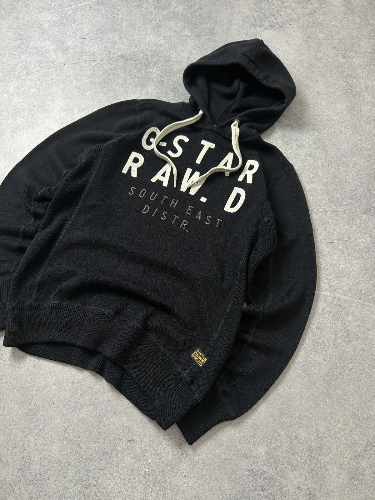 G-Star G-Star Raw black the hooded knit y2k mens Size US L / EU 52-54 / 3 - 2 Thumbnail