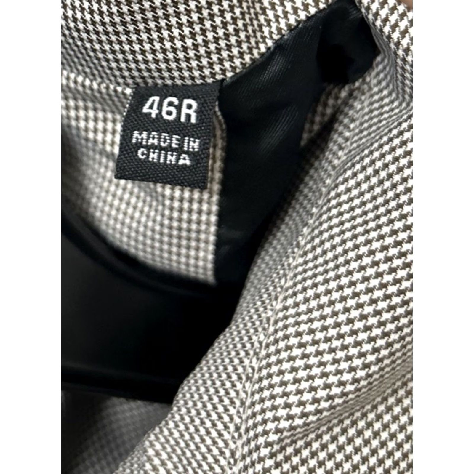 Ralph Lauren VINTAGE Lauren Ralph Lauren Trench Coat Mens 46R Gray Houndstooth Polyester Rain Jacket Size US S / EU 44-46 / 1 - 6 Thumbnail