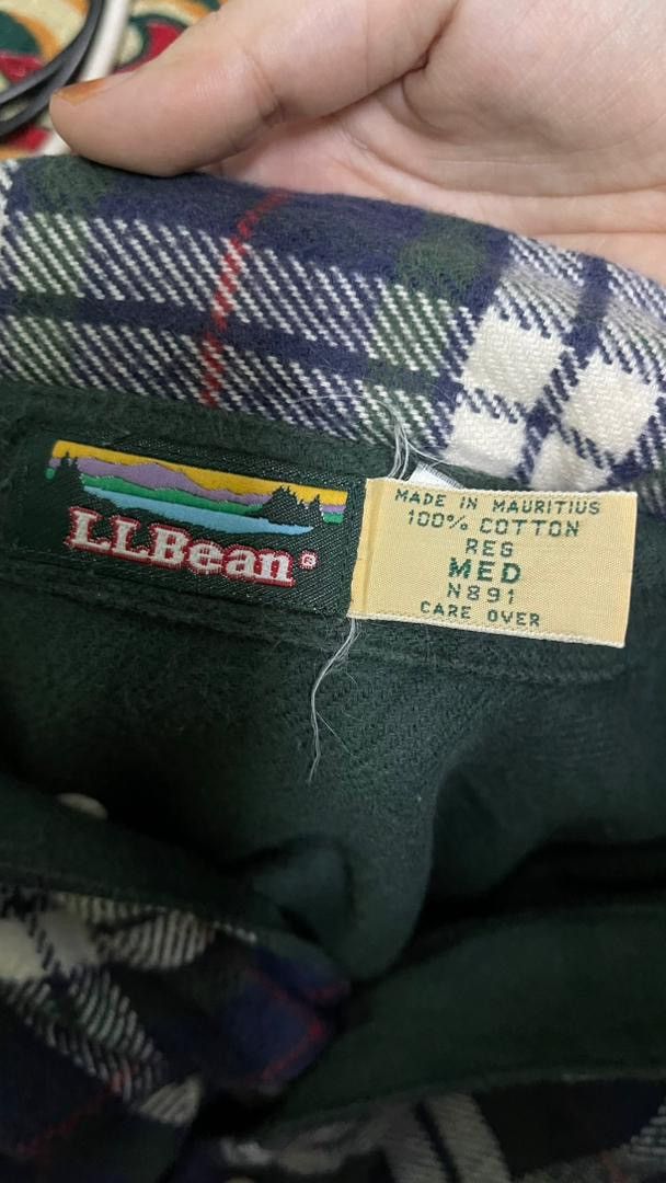 L.L. Bean Vintage 90s L.L. Bean 3-Button Half Flannel Plaid Shirt Size US M / EU 48-50 / 2 - 4 Thumbnail
