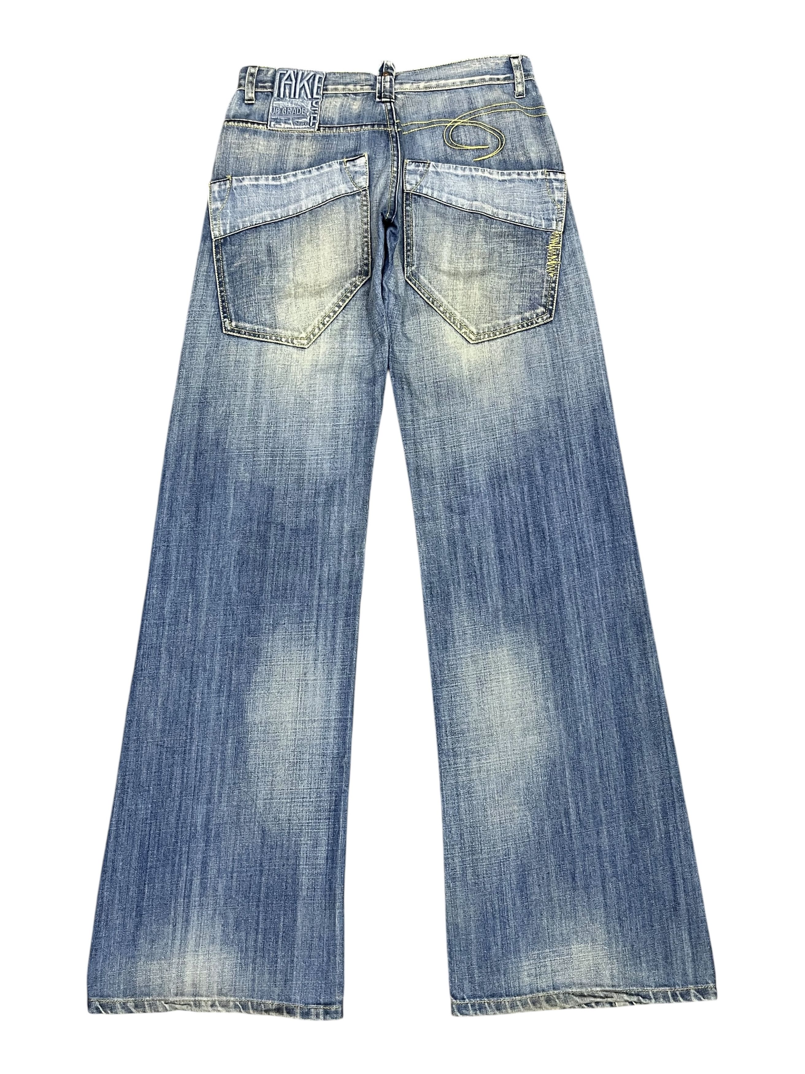 Italia Independent Vintage TAKE TWO Made in Italy Super Wide Leg Jeans - W28" Size 28" / US 6 / IT 42 - 4 Thumbnail