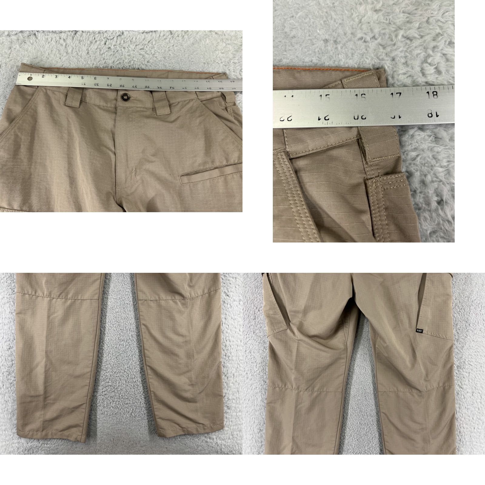 Vintage 5.11 Tactical Pants Mens Beige Cargo 34 Regular Inseam 32 Straight Rise High Cotton Canvas Pocket G-2A Rip-Stop Size US 34 / EU 50 - 9 Thumbnail