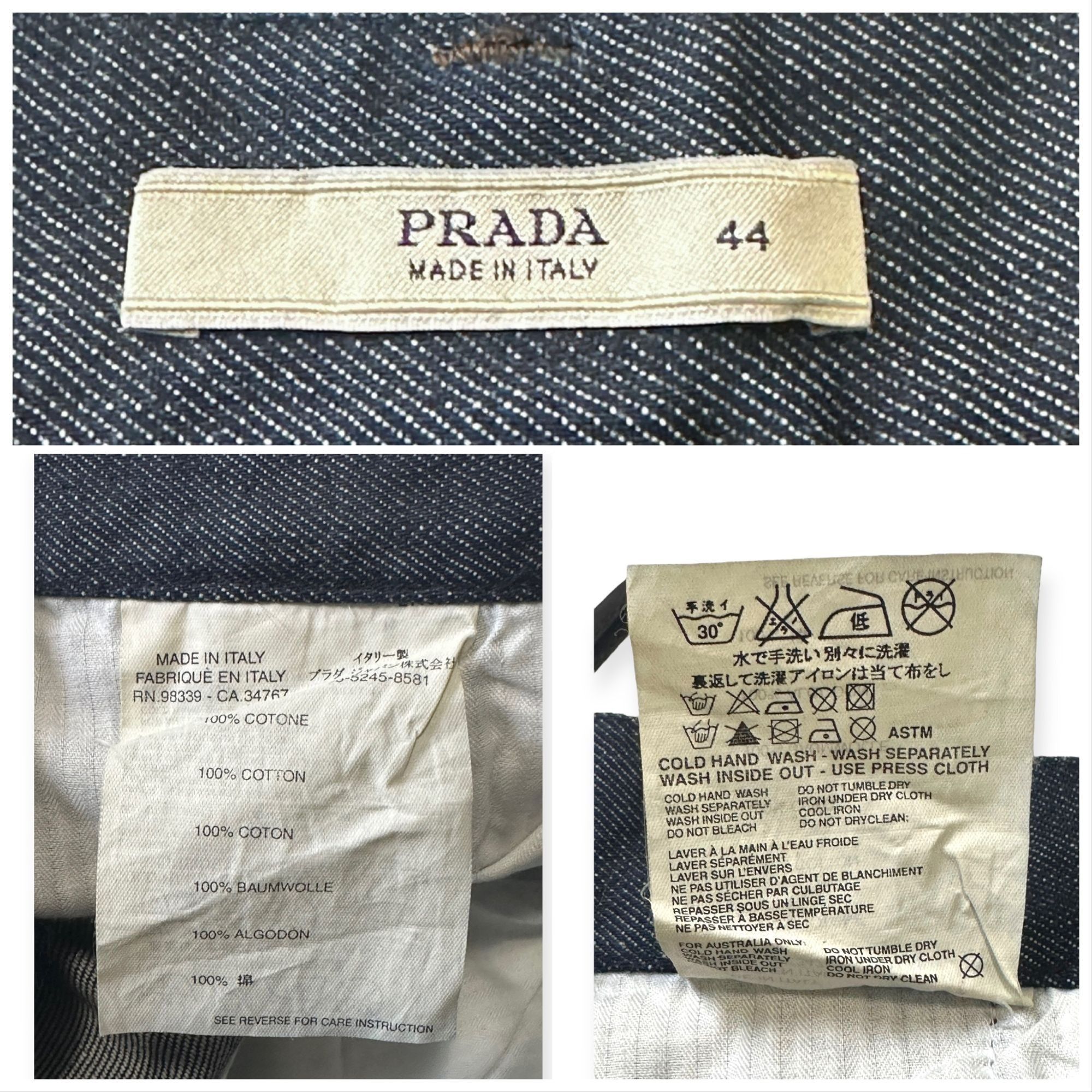 Prada Prada Denim Cropped Pants, size Italian 44/US 10/M Size 30" / US 8 / IT 44 - 12 Thumbnail