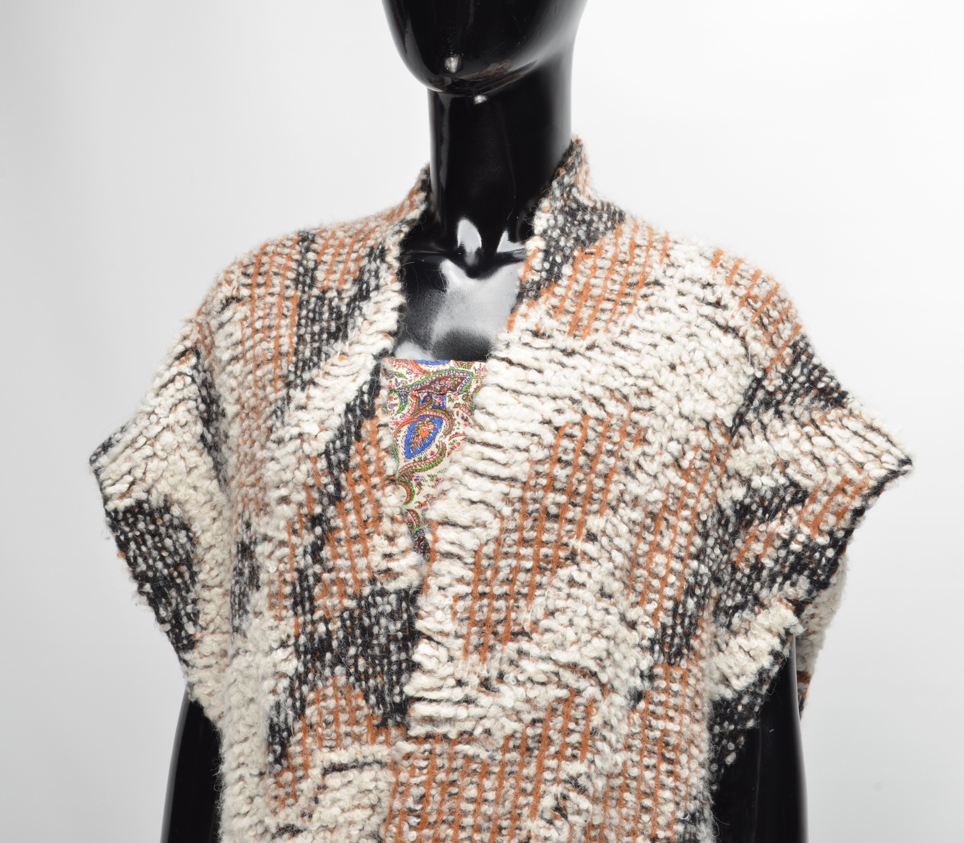 Other Marc Cain Alpaca Wool Blend Warm Poncho Open Coat Size M / US 6-8 / IT 42-44 - 2 Thumbnail