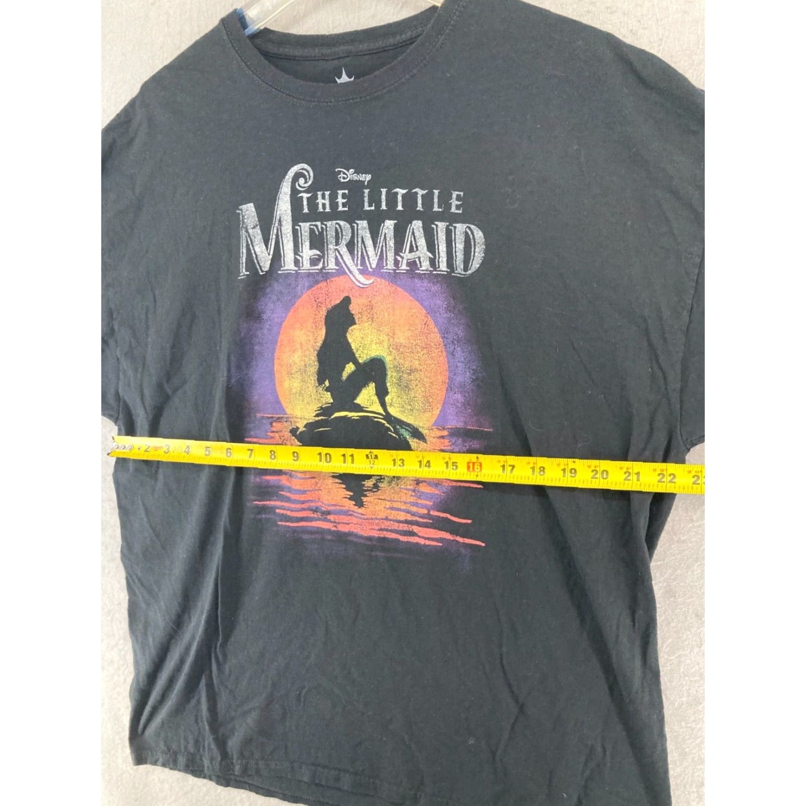 Disney Disney Womens TShirt 2XL Black Ariel The Little Mermaid On Rock Size XXL / US 16-18 / IT 52-54 - 2 Thumbnail