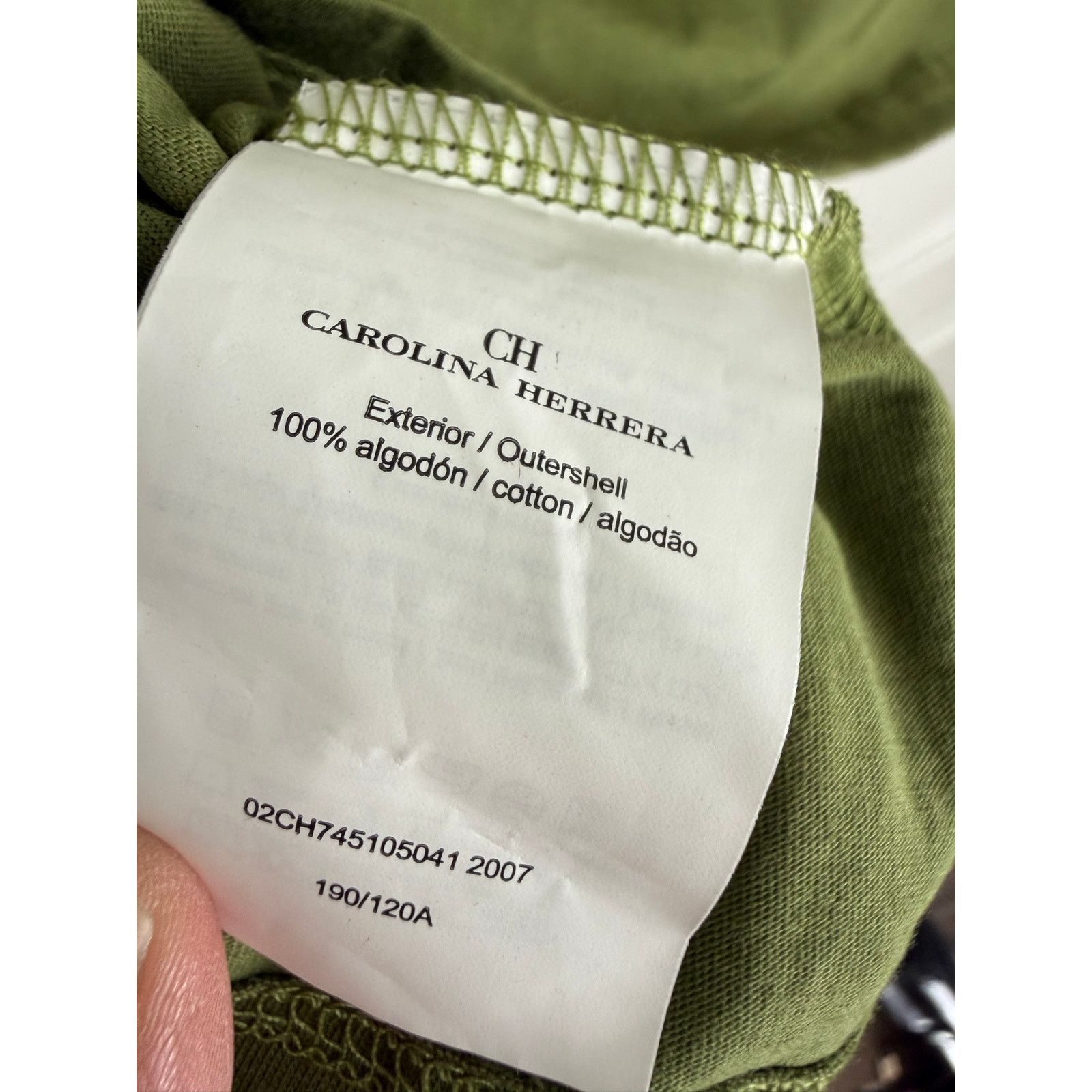 Carolina Herrera New Carolina Herrera Logo Cotton T-Shirt Green Mens Size L Size US L / EU 52-54 / 3 - 9 Thumbnail