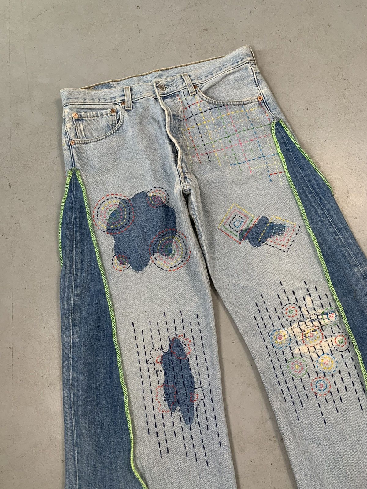 Levi's Vintage levis custom handstitch shashiko baggy denim Size US 34 / EU 50 - 3 Thumbnail