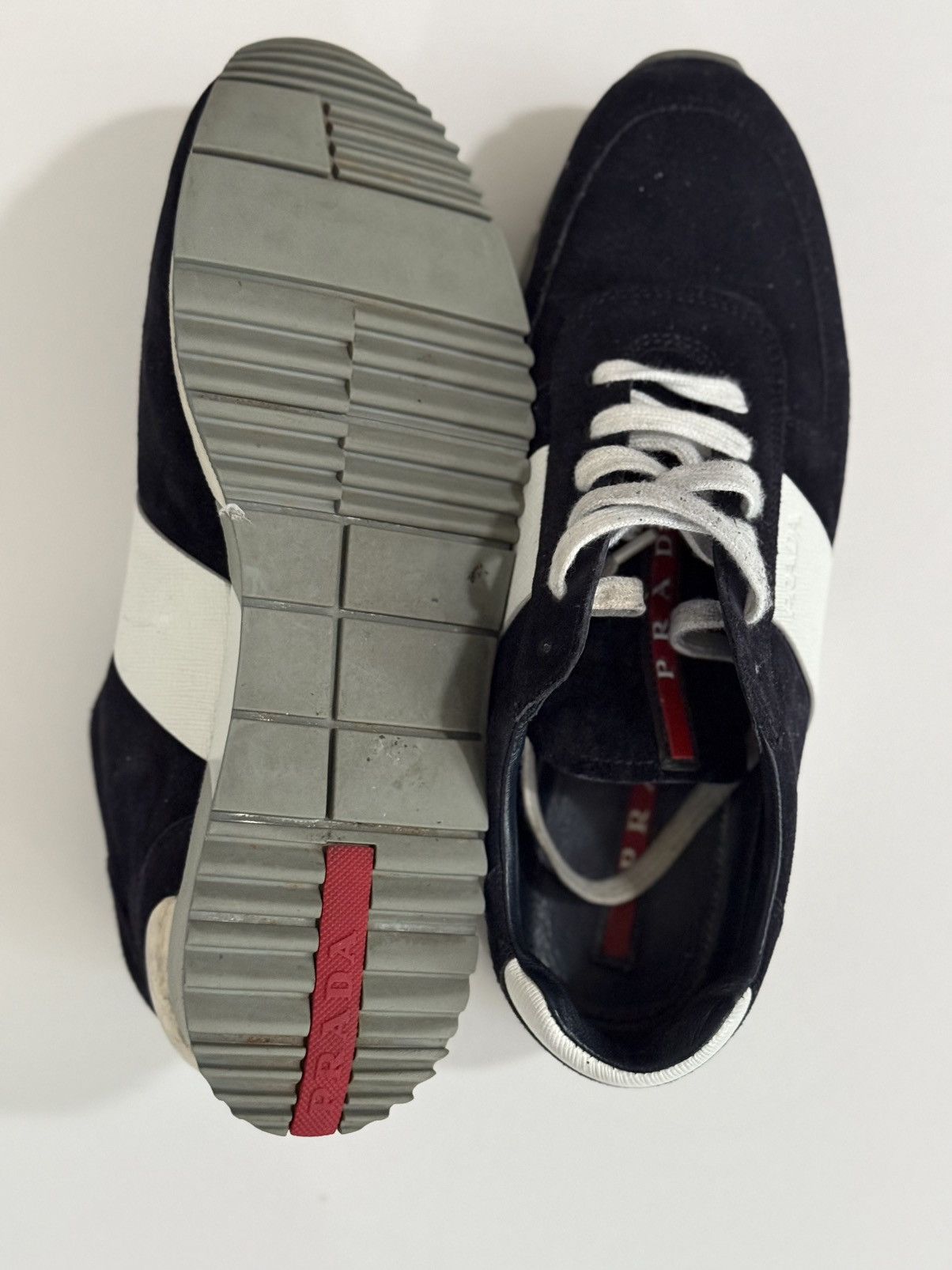 Prada Prada Sport Linea Rossa Sneakers – Black Suede – Size 38 Size US 8 / IT 38 - 4 Thumbnail