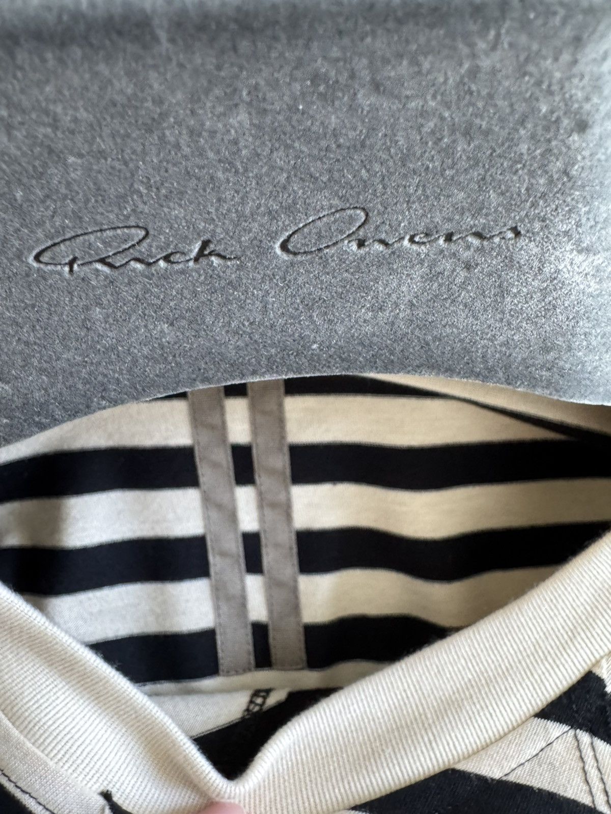 Rick Owens DRKSHDW Crater Striped Sweatshirt
