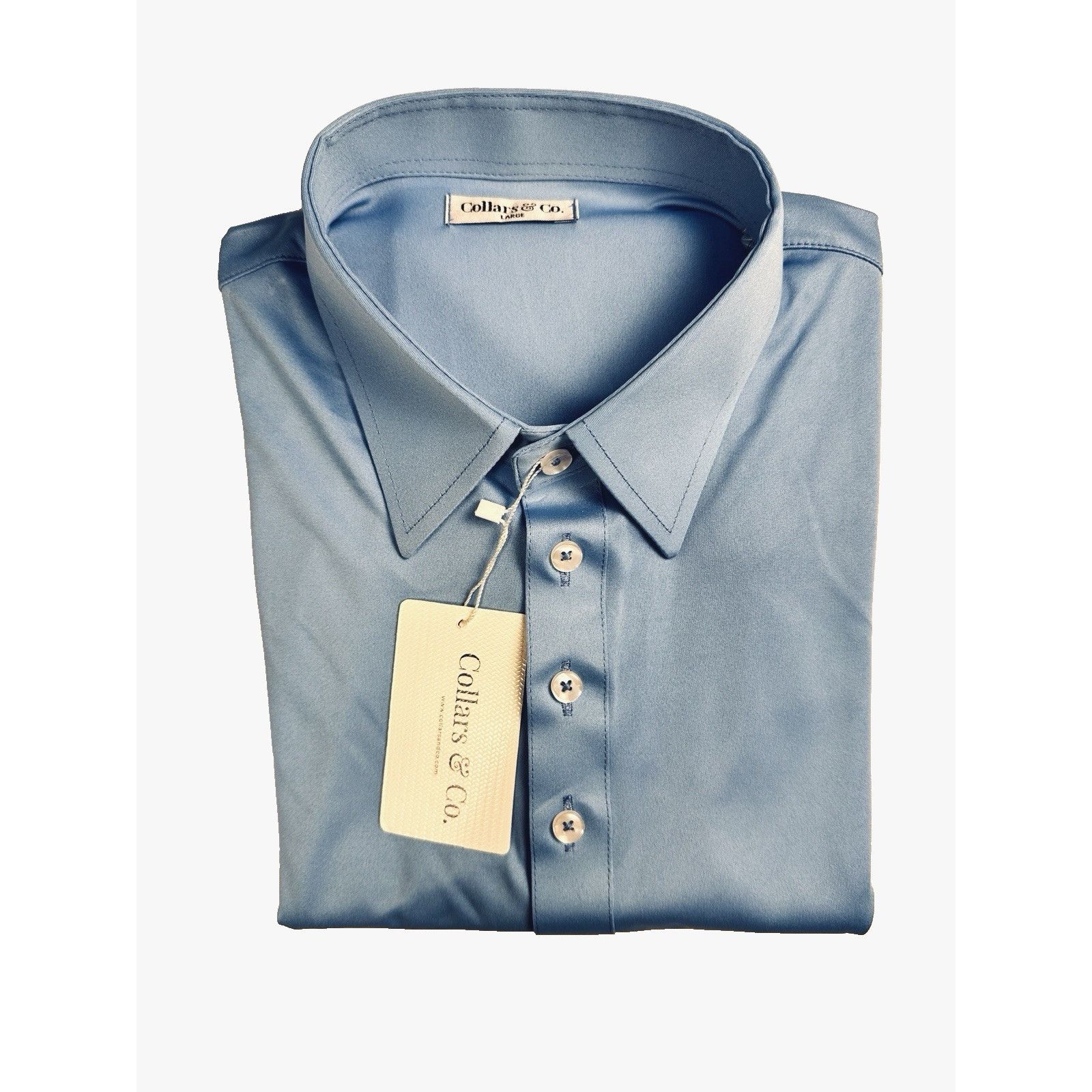 Other Collars & Co. Semi-Spread Collar Polo Shirt Blue Size Large Size US L / EU 52-54 / 3 - 13 Thumbnail