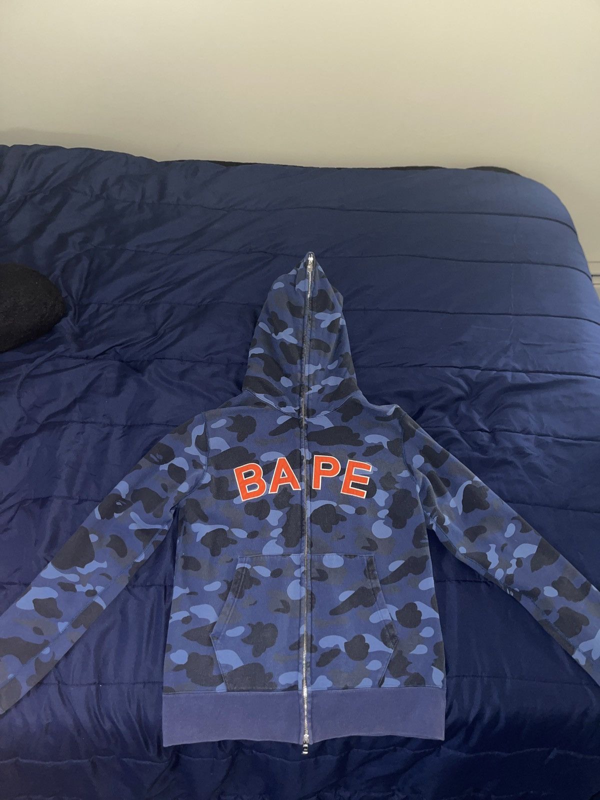Bape Bape Color Navy Camo Full Zip Hoodie (FW19) Size US L / EU 52-54 / 3 - 1 Thumbnail