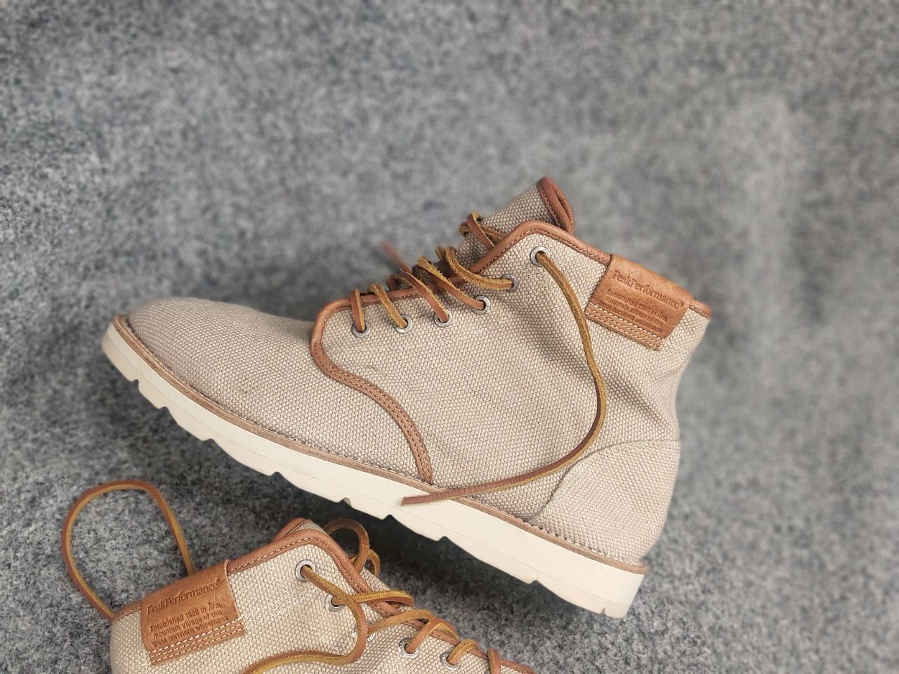 Peak Performance Peak Performance Canvas High-Top Flat Lace up Boots Shoes Size US 9 / EU 42 - 4 Thumbnail