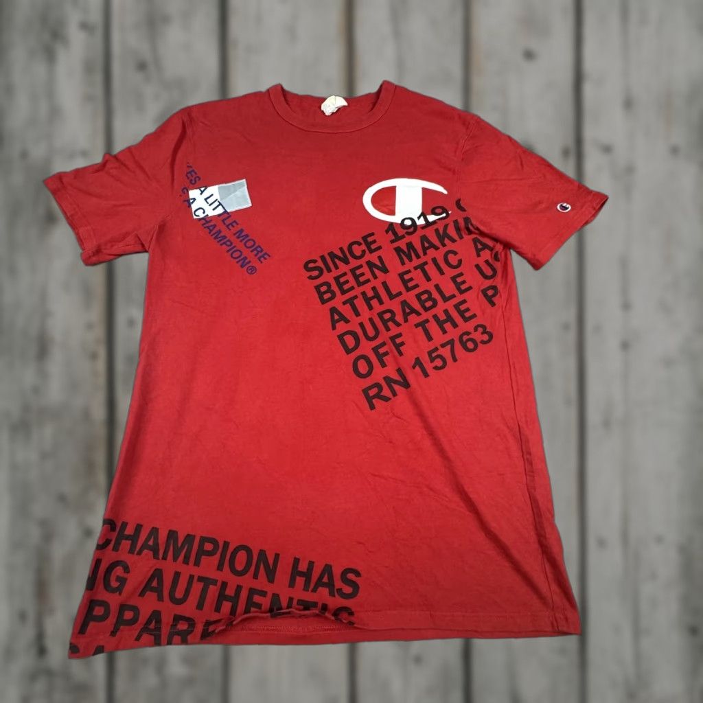 Champion CHAMPION Shirt Mens Large Red Graphic Print Short Sleeve Crew Neck Sports Since 1919 Size US L / EU 52-54 / 3 - 1 Thumbnail