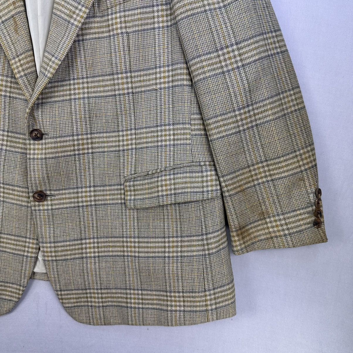 Burberry Vintage 90'a Burberrys New Wool Tartan Check Blazer Size US XL / EU 56 / 4 - 3 Thumbnail