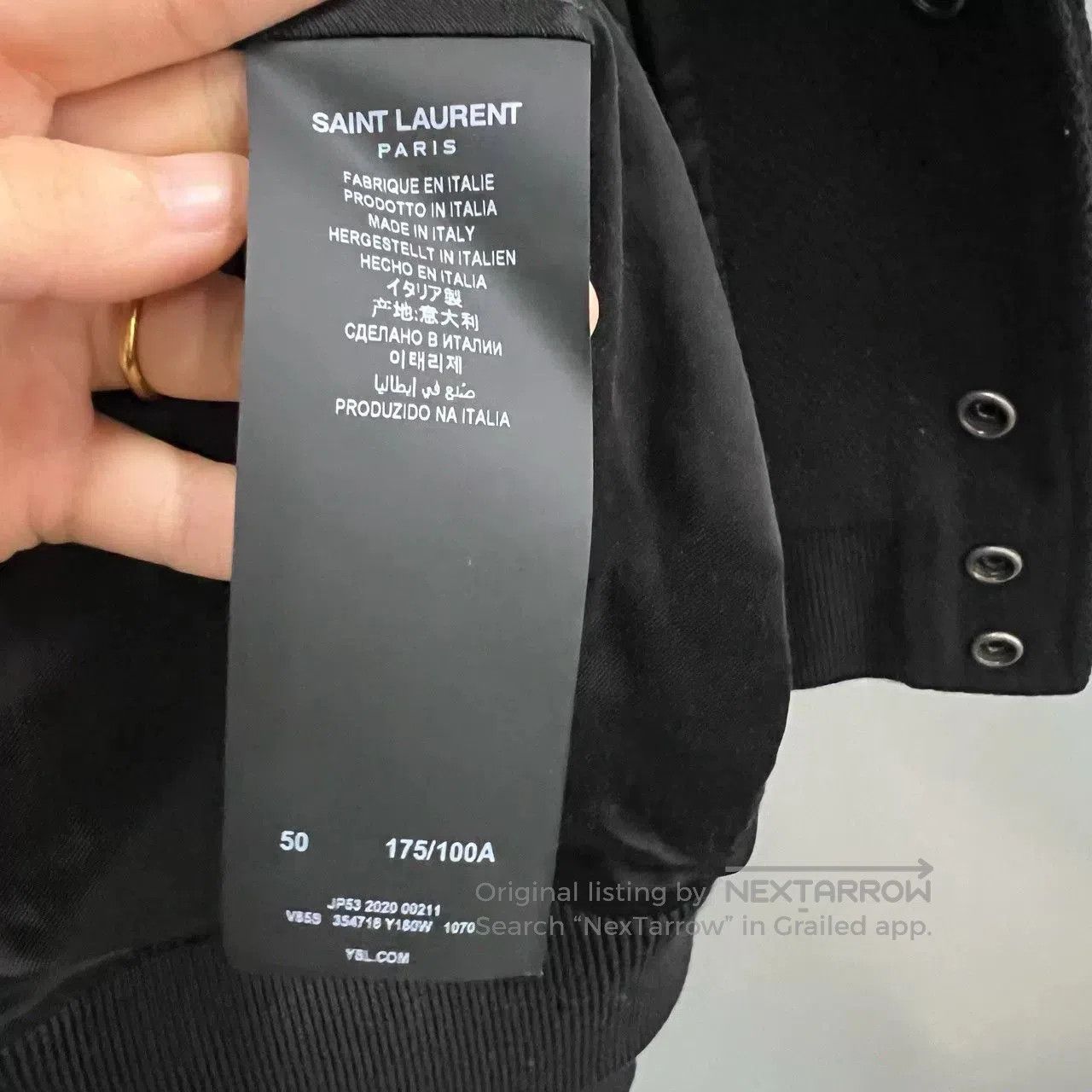 Saint Laurent Paris Saint Laurent Black White Baseball Jacket. Size US M / EU 48-50 / 2 - 4 Thumbnail