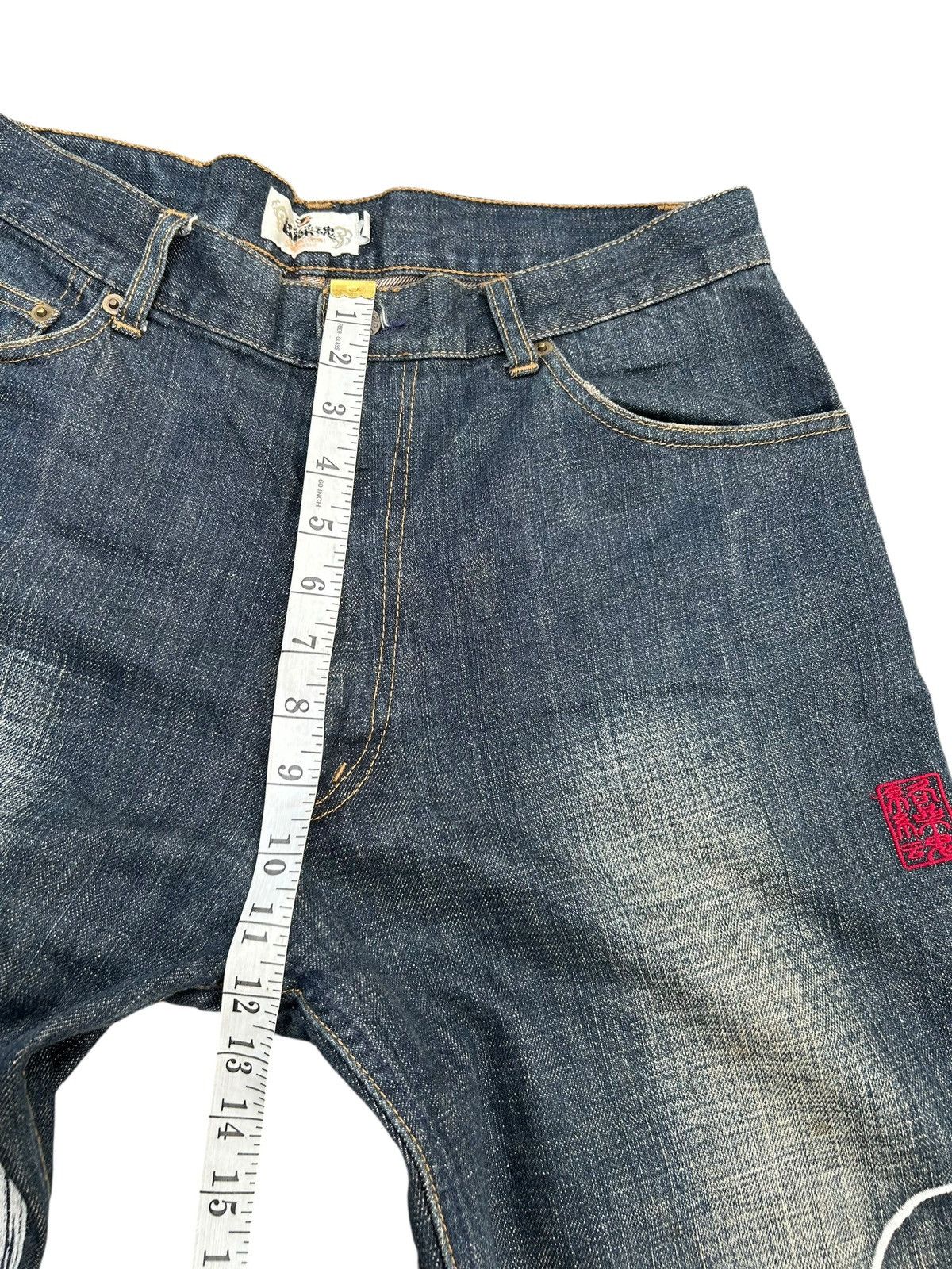 Kapital Karakuri Tamashii embroidery Rusty Japanese Denim Jeans Size US 34 / EU 50 - 17 Thumbnail