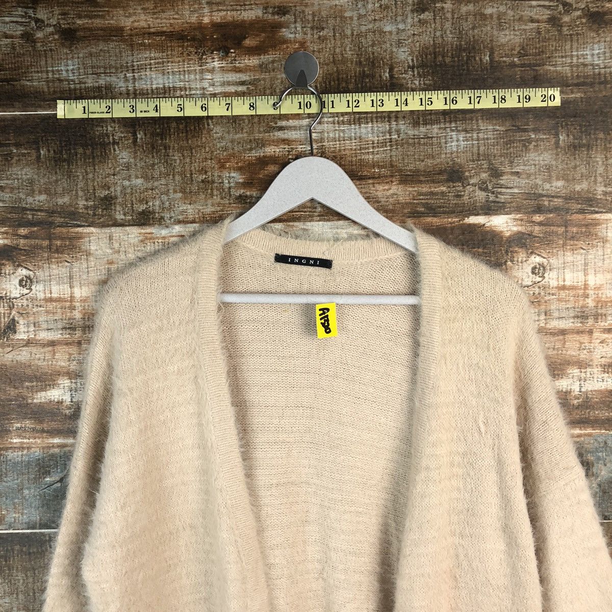 Aran Isles Knitwear Ingni Brown Cardigan mohair fur shaggy Knitwear #A1320 Size M / US 6-8 / IT 42-44 - 4 Thumbnail