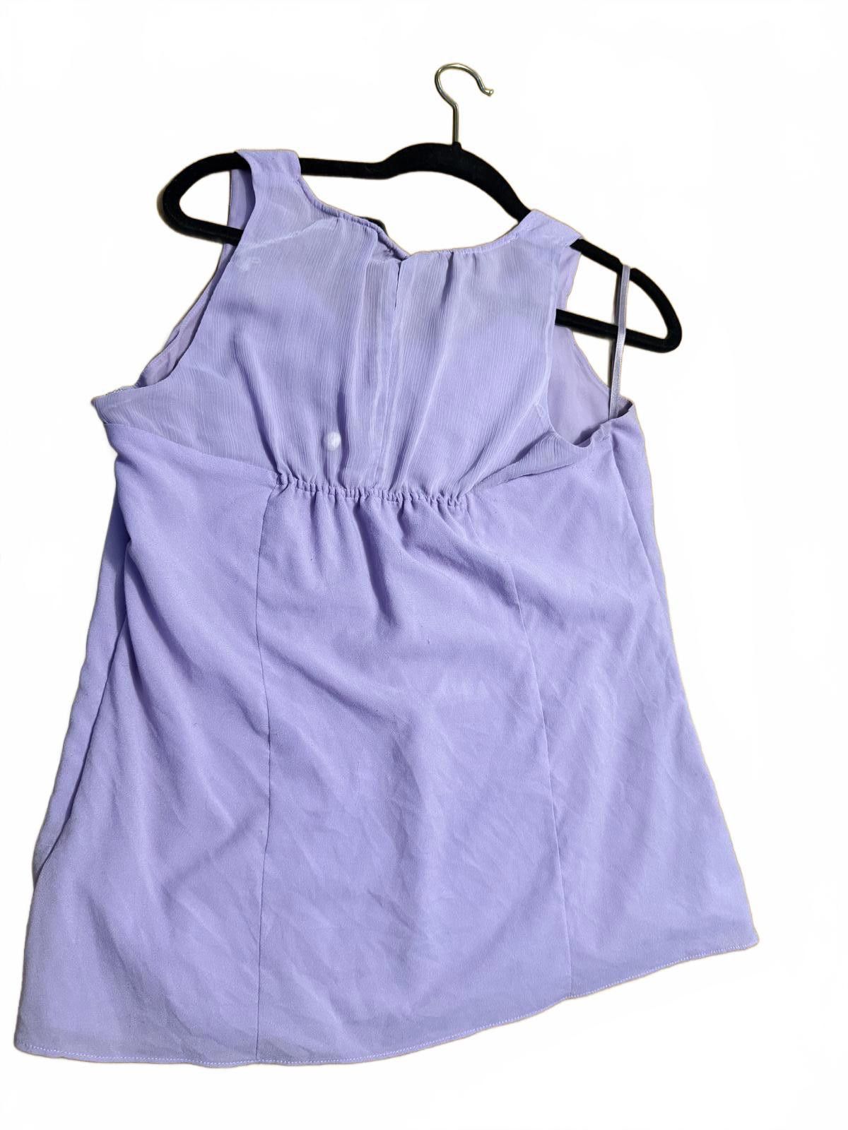 Other White House Black Market Lavender Ruffle Tank Top Medium Size M / US 6-8 / IT 42-44 - 5 Thumbnail