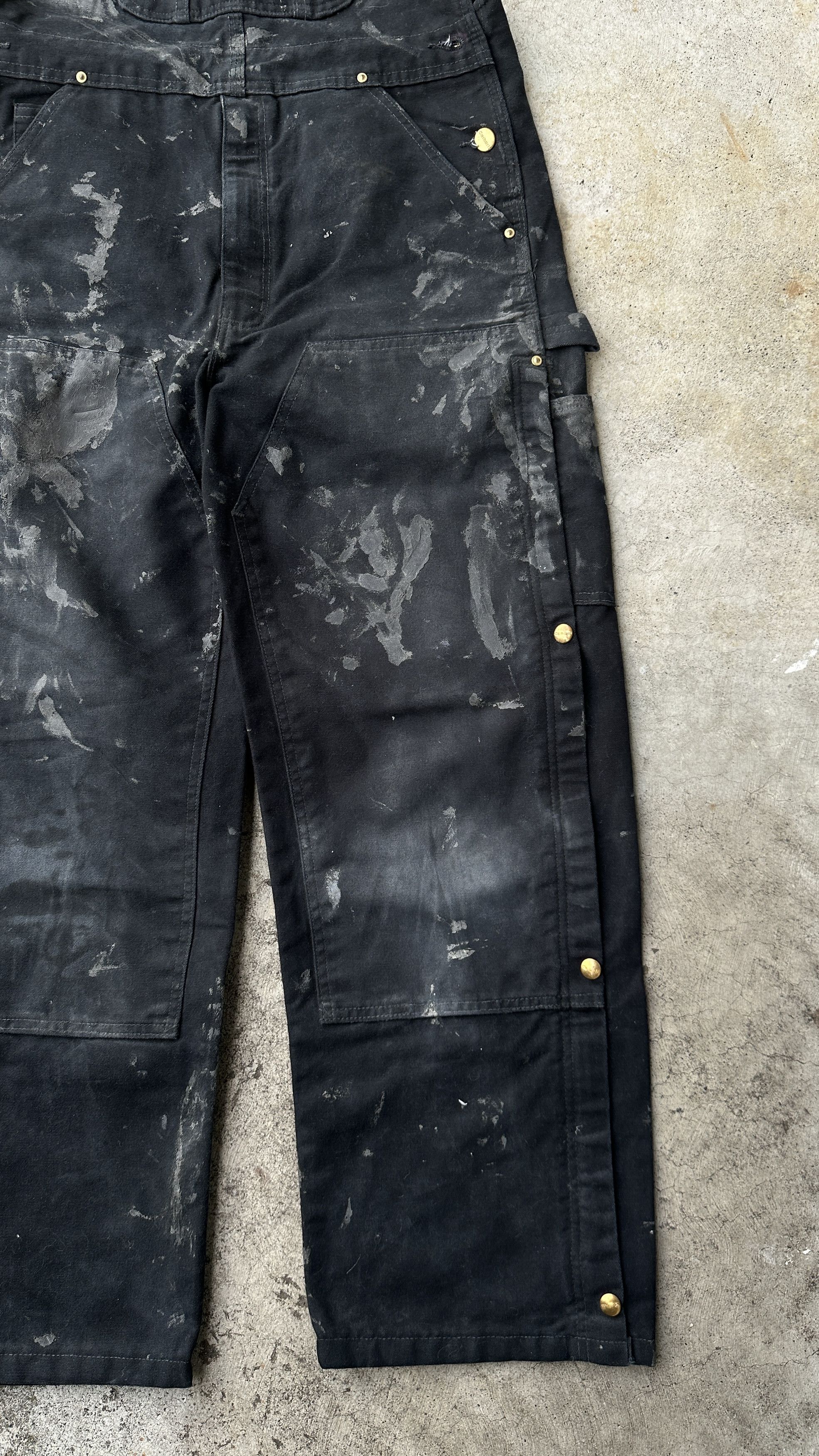 Carhartt Painter Side Zip Snapped buttons studed Bib Workwear Overall Size US 33 - 4 Thumbnail
