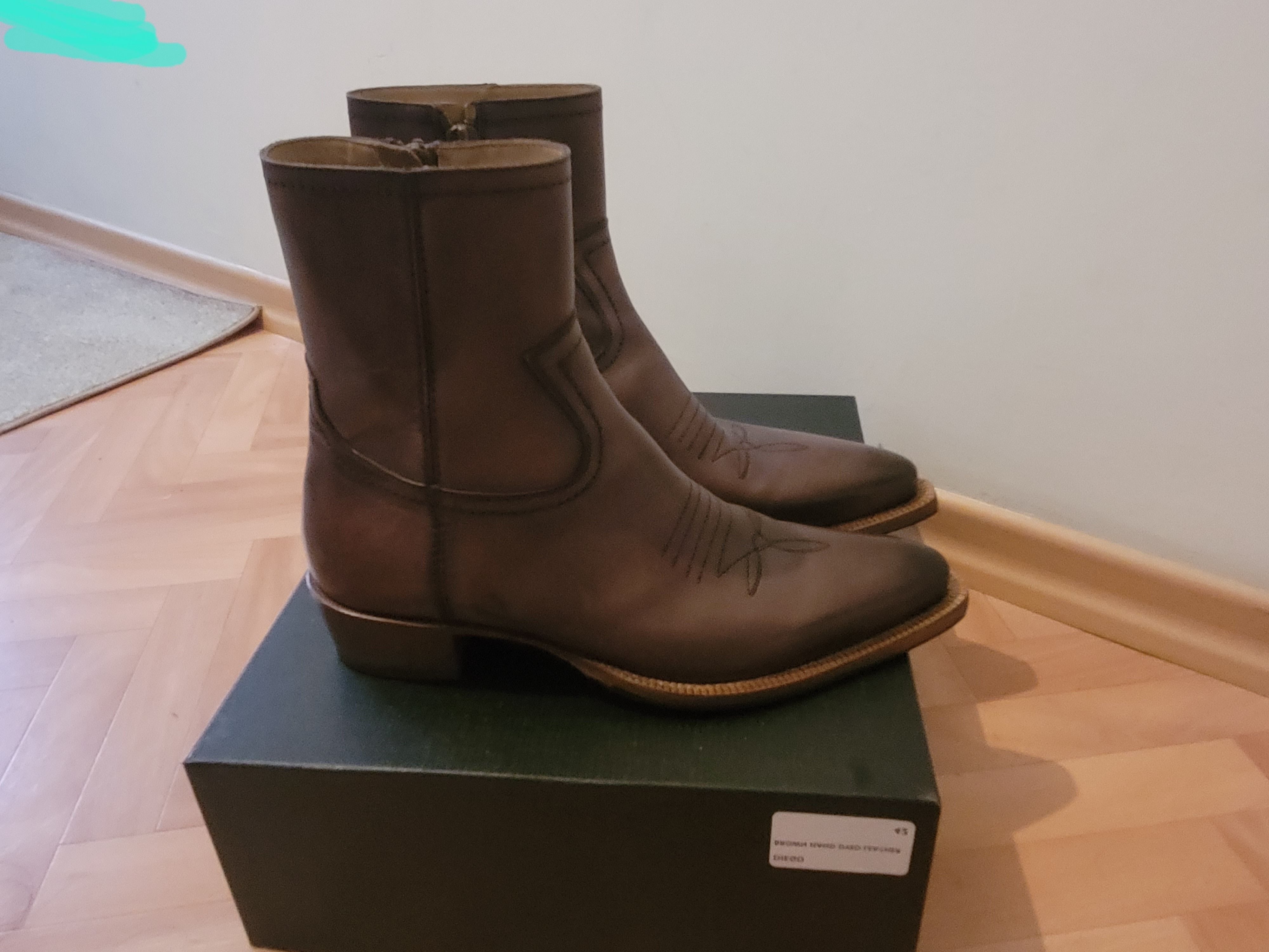 From The First 45mm Brown Western boots with embroidery Size US 9 / EU 42 - 10 Thumbnail