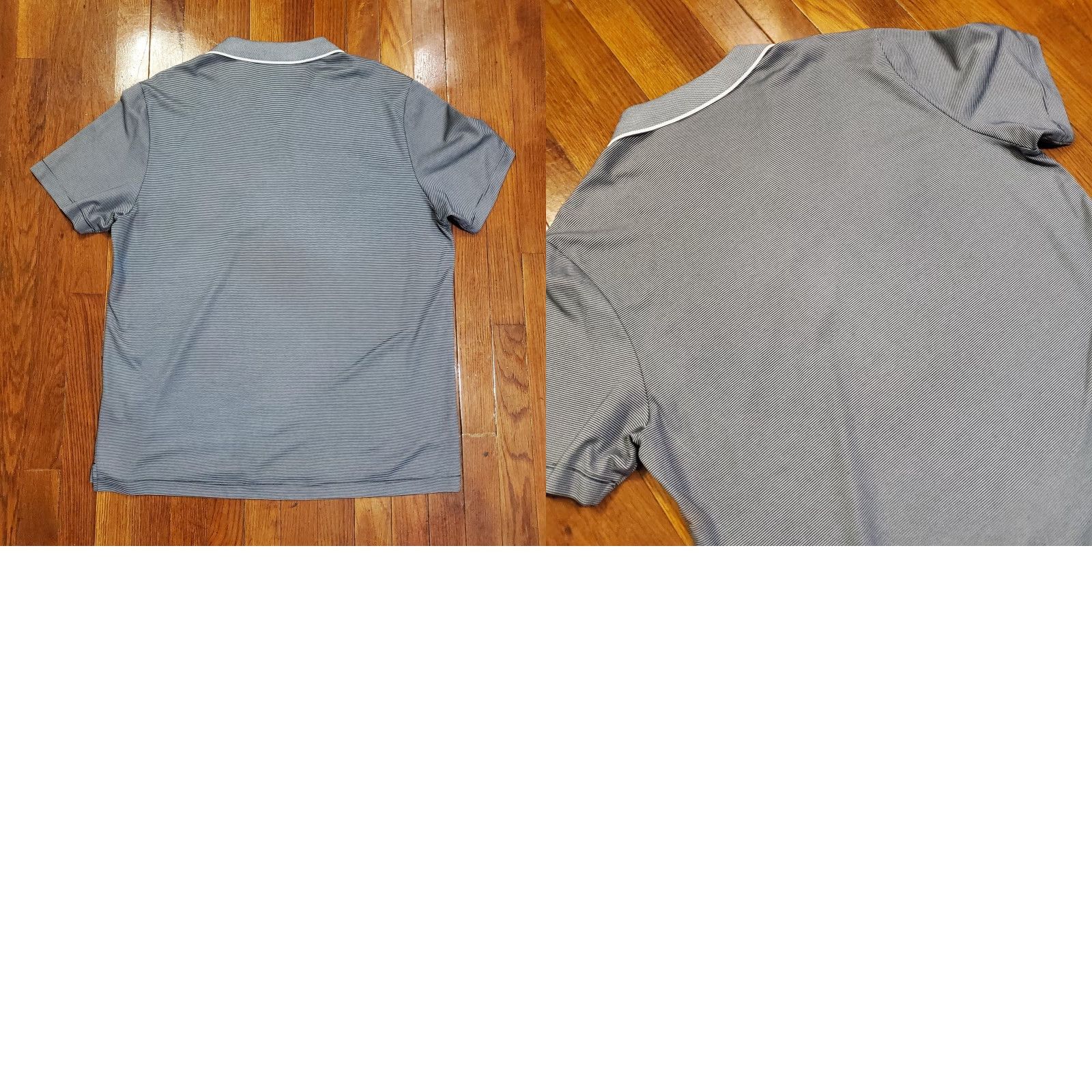 Theory Theory Polo Shirt Mens 2XL Stripe Short Sleeve Pima Cotton Gray Polo Mens 2XL Size US XXL / EU 58 / 5 - 8 Thumbnail