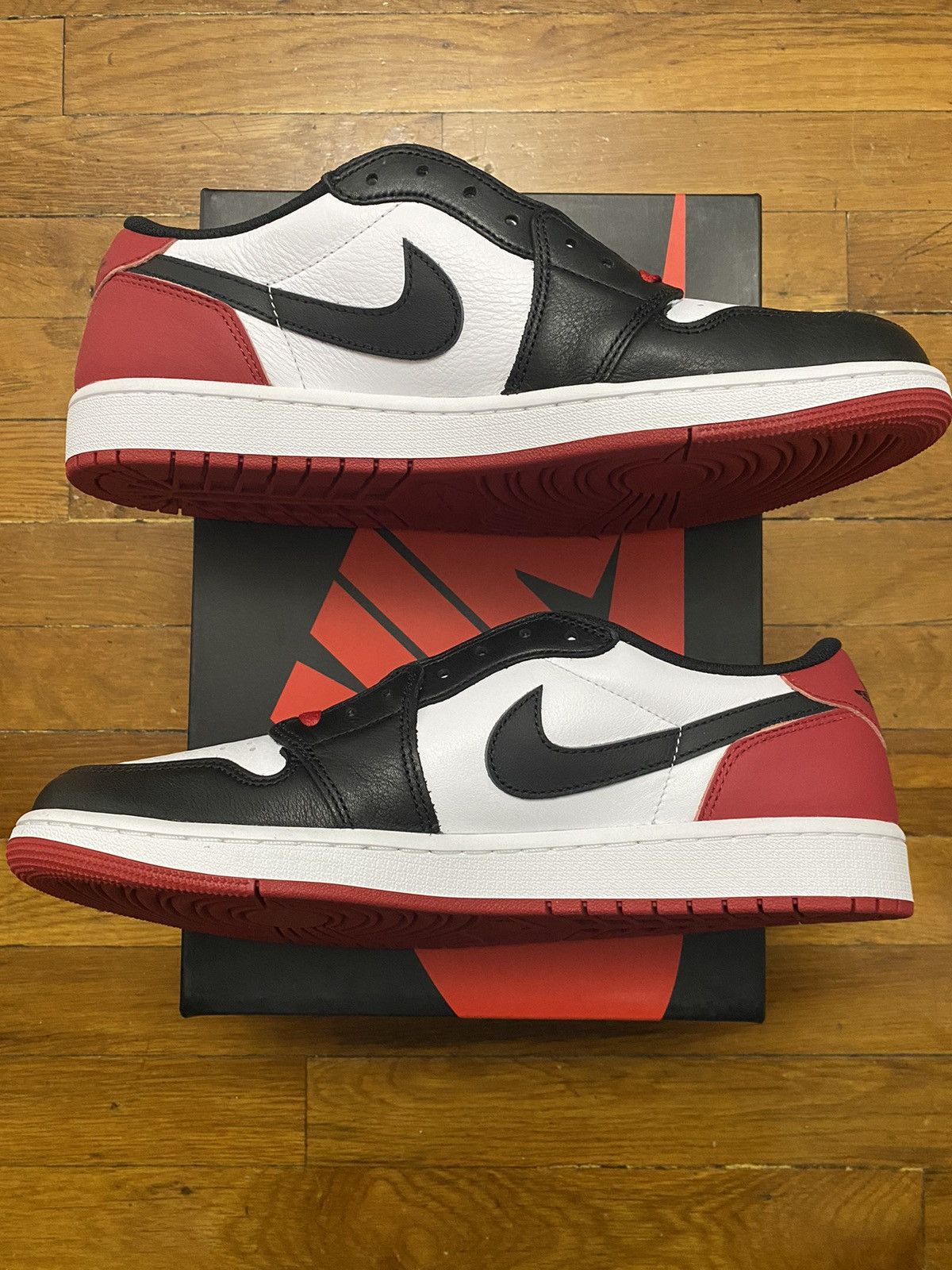 Jordan Brand × Nike Size 12 - Jordan 1 Low Retro Black Toe Chicago Red Men's Size US 12 / EU 45 - 3 Thumbnail