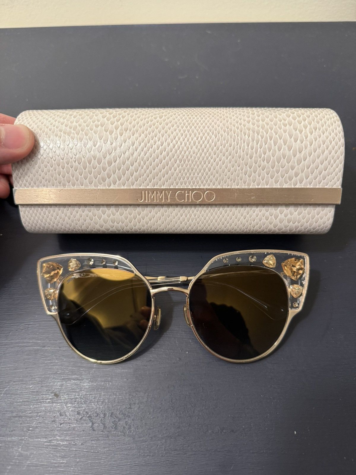 Jimmy Choo Crystal Audrey Sunglasses