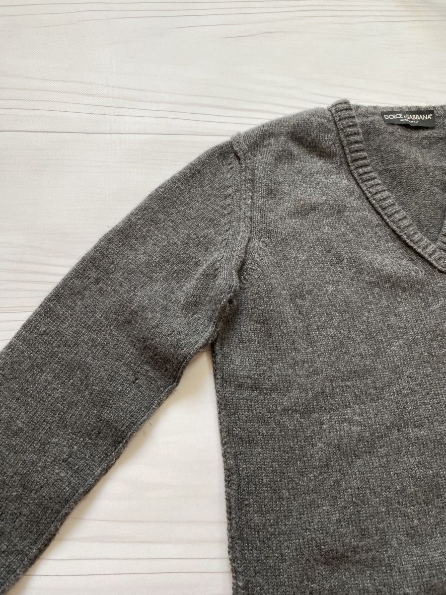 Dolce & Gabbana Dolce & Gabbana V-neck cashmere designer y2k sweater Size US XS / EU 42 / 0 - 7 Thumbnail