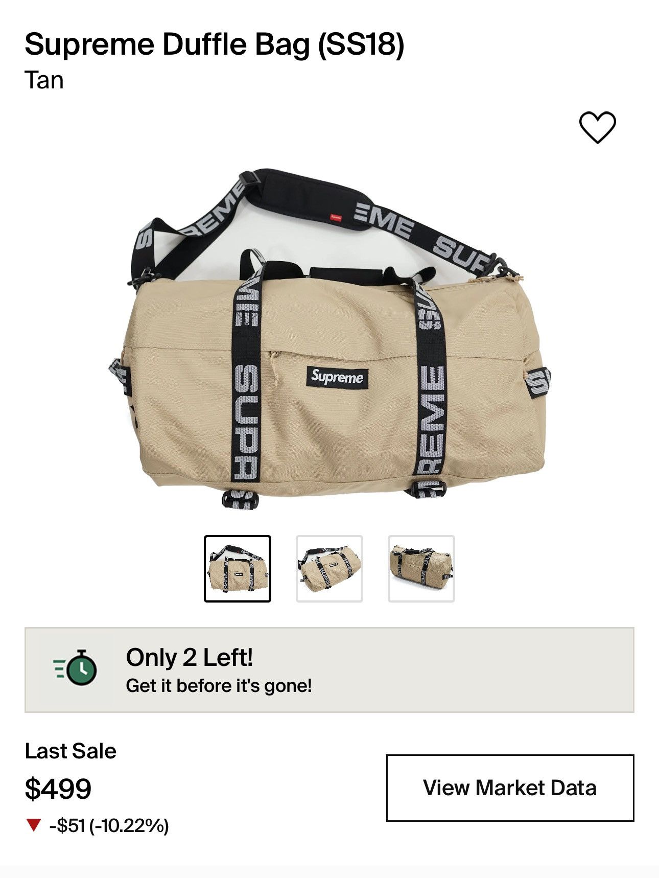 Supreme duffle bag ss18 tan online