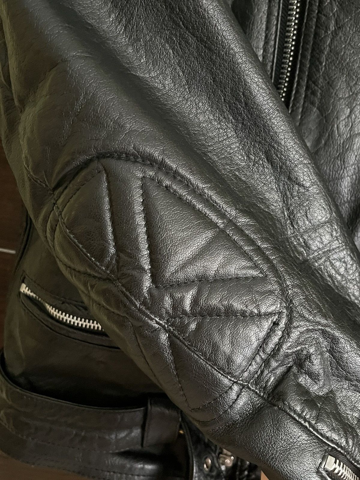Genuine Leather Vintage biker jacket motorcycle real leather Size US XL / EU 56 / 4 - 7 Thumbnail