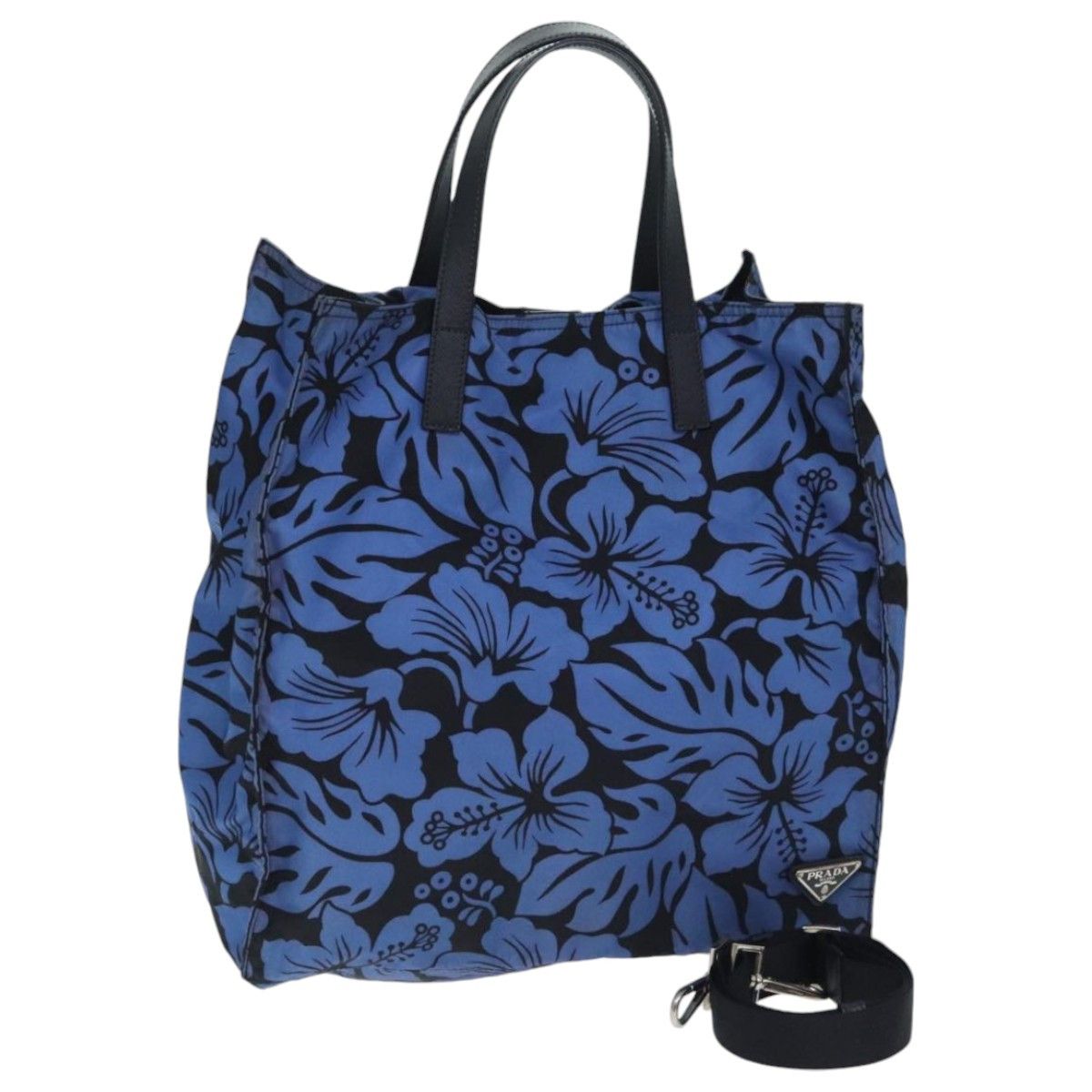 Prada Blue Synthetic Tote Bag (Pre-Owned) Size ONE SIZE - 1 Thumbnail